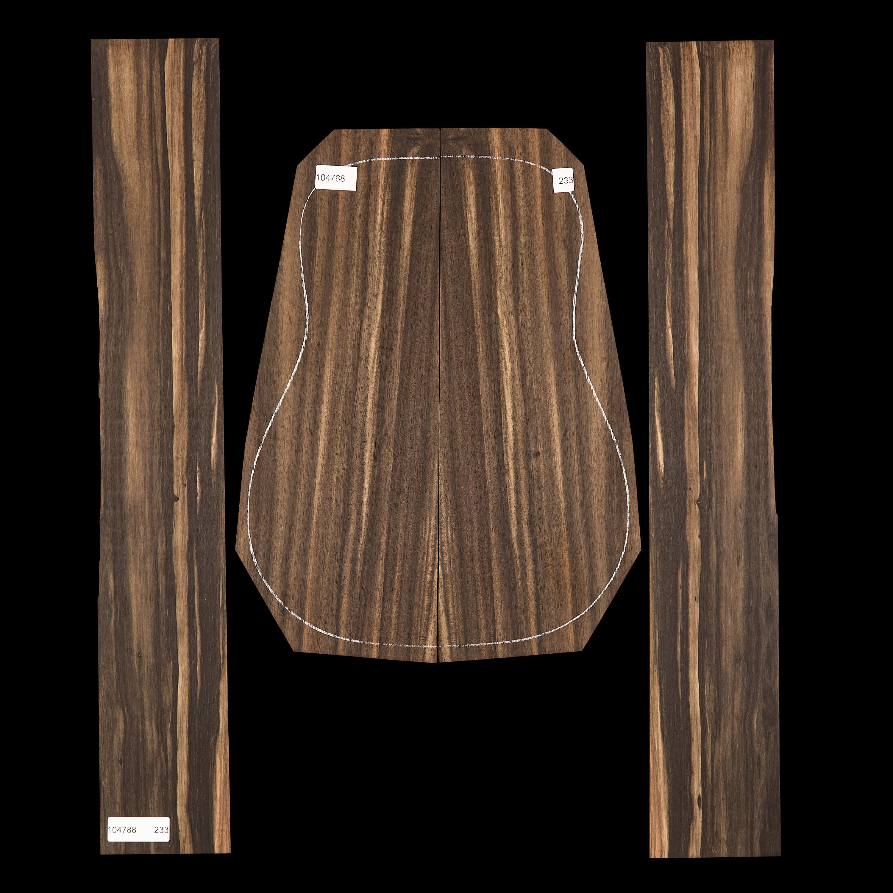 Crelicam Ebony Back + Side Set - 233