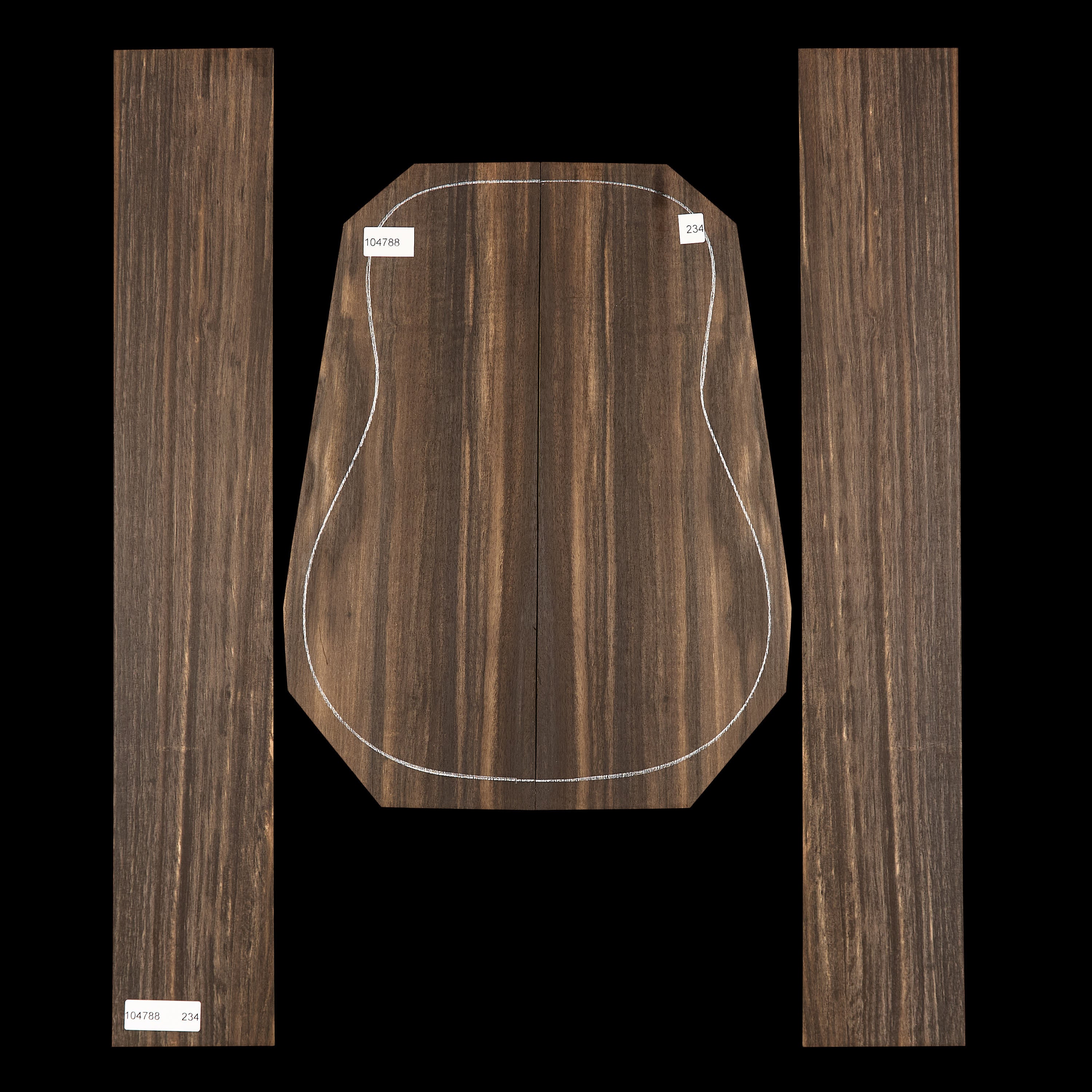 Crelicam Ebony Back + Side Set - 234