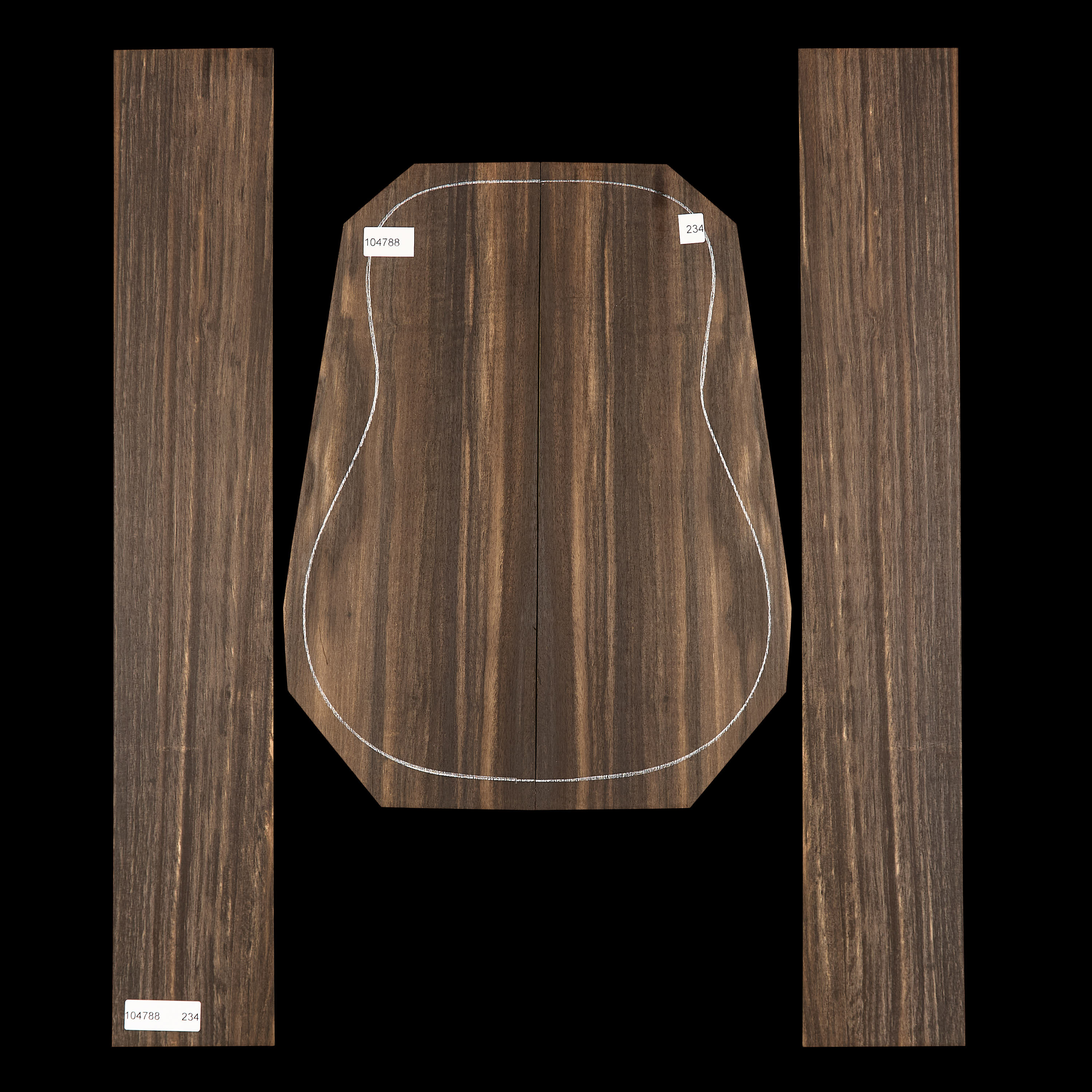 Crelicam Ebony Back + Side Set - 234
