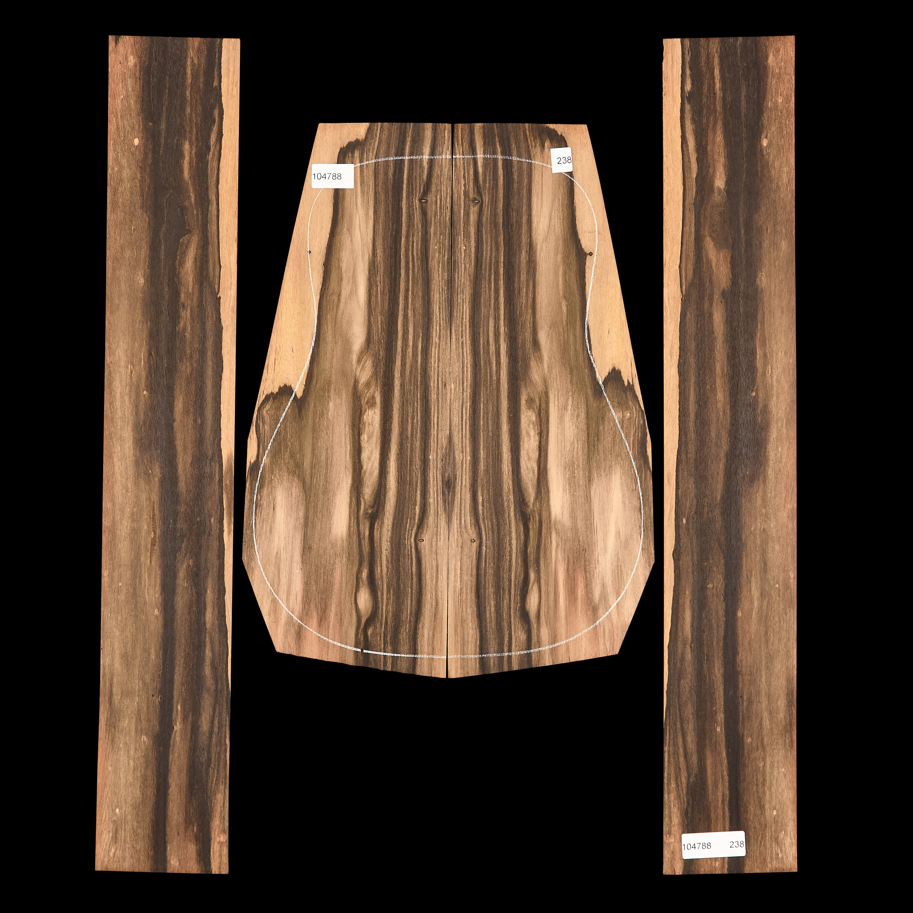 Crelicam Ebony Back + Side Set - 238