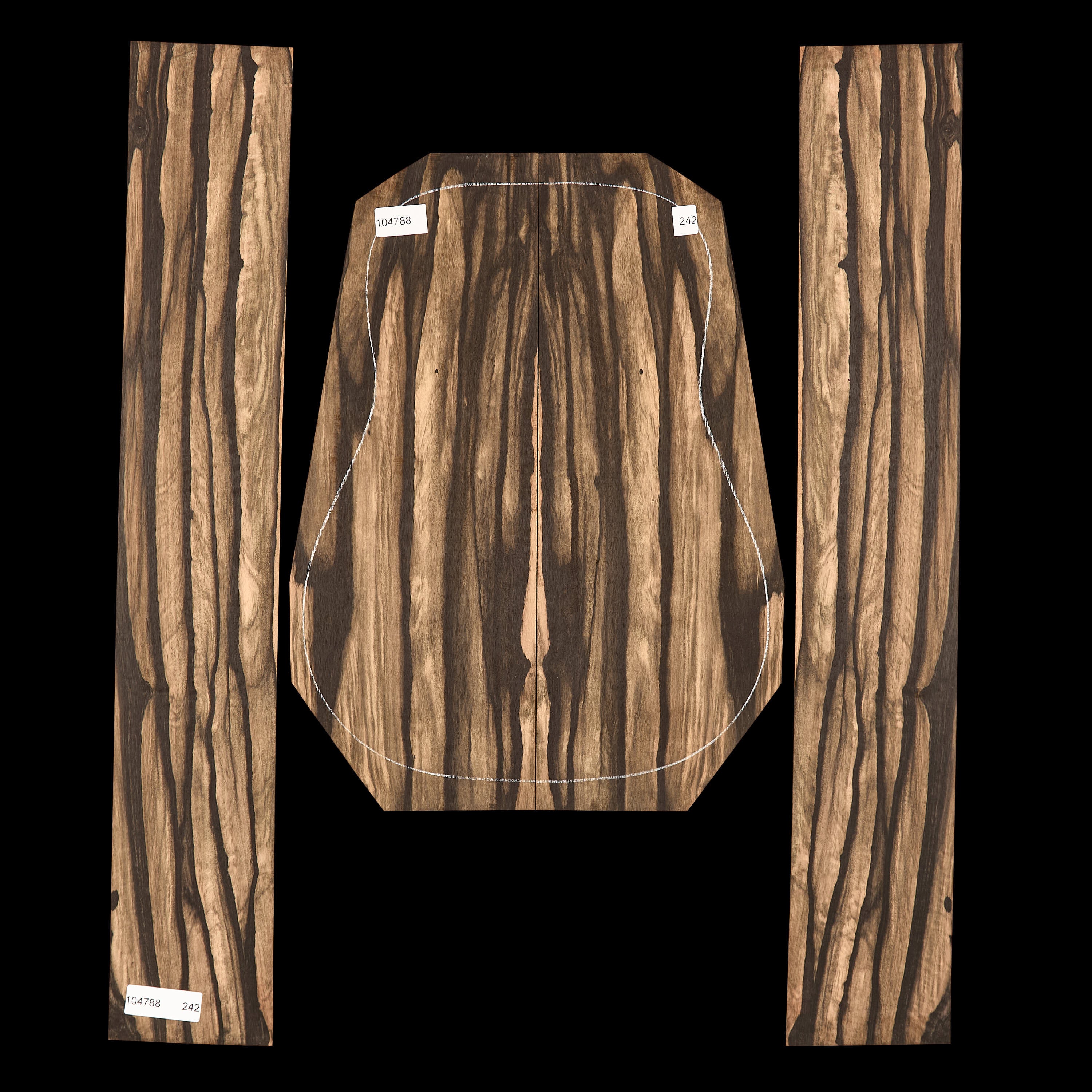 Crelicam Ebony Back + Side Set - 242