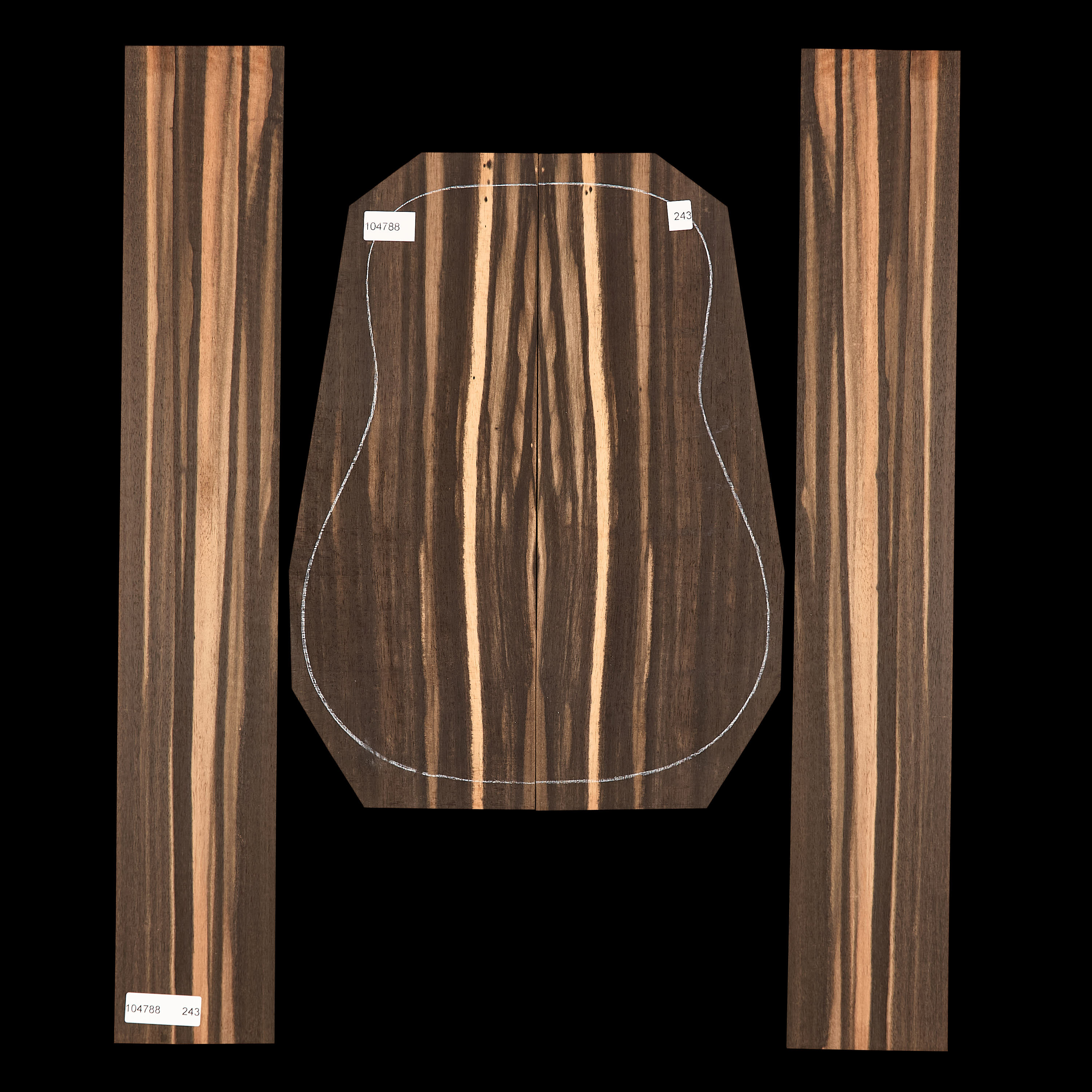 Crelicam Ebony Back + Side Set - 243