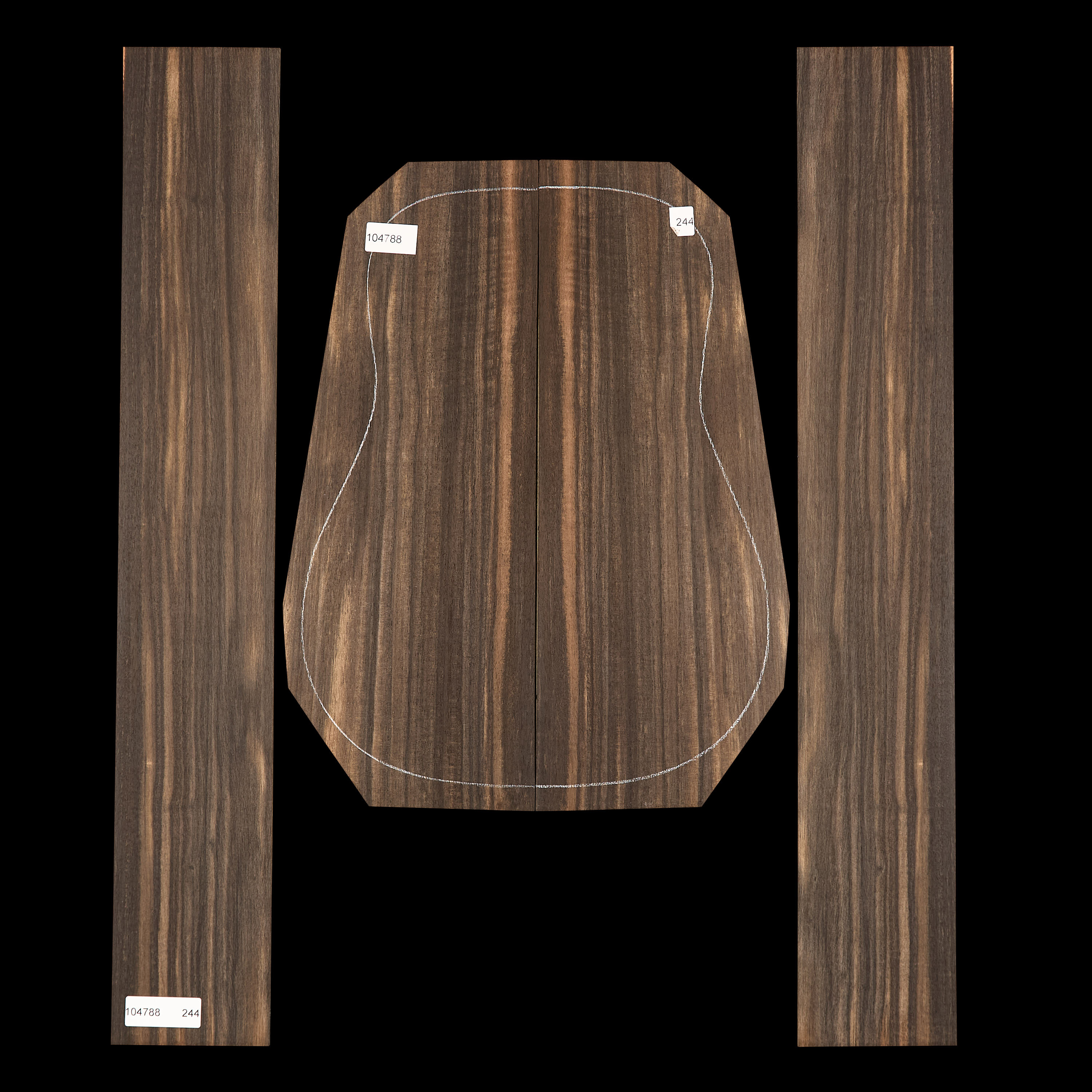 Crelicam Ebony Back + Side Set - 244