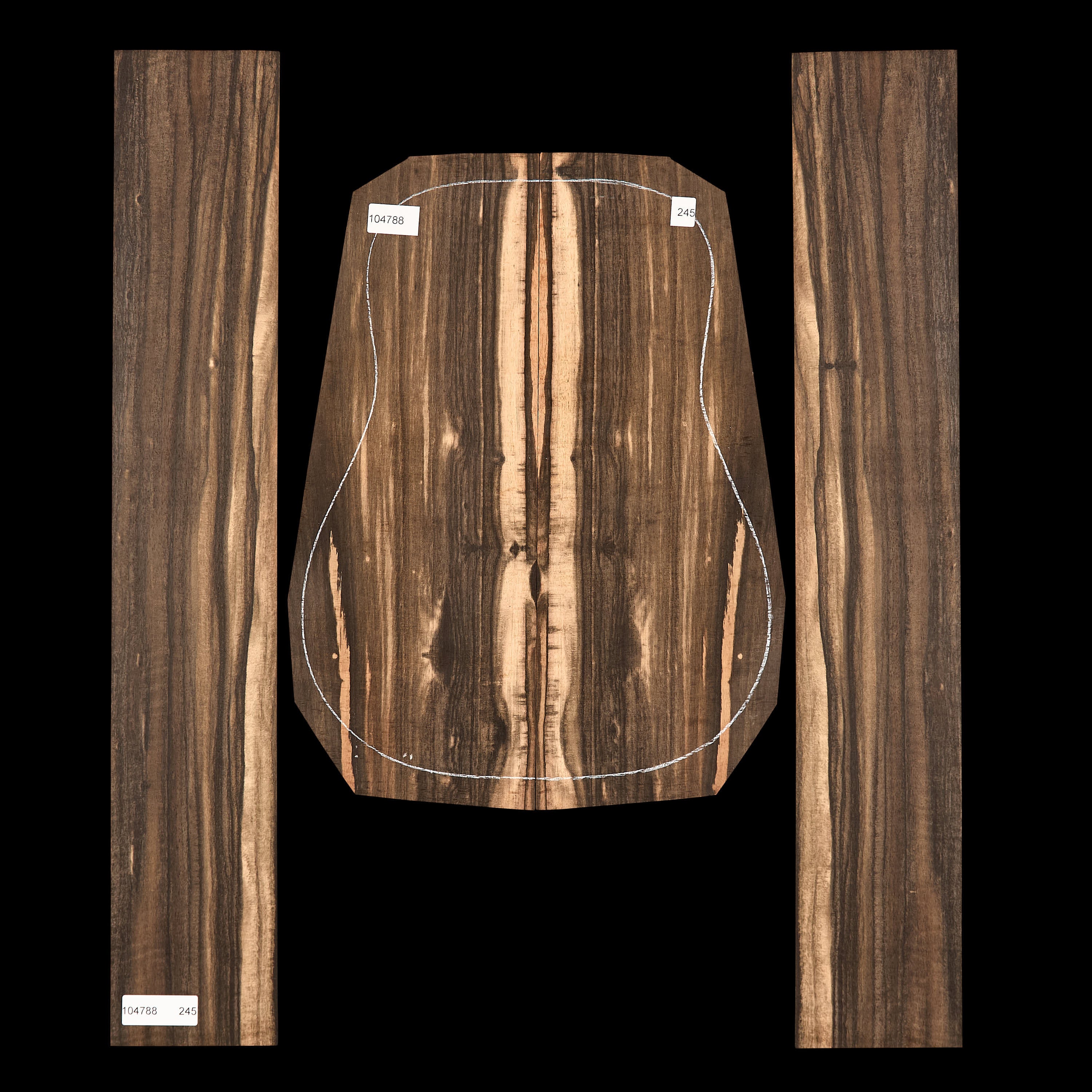 Crelicam Ebony Back + Side Set - 245