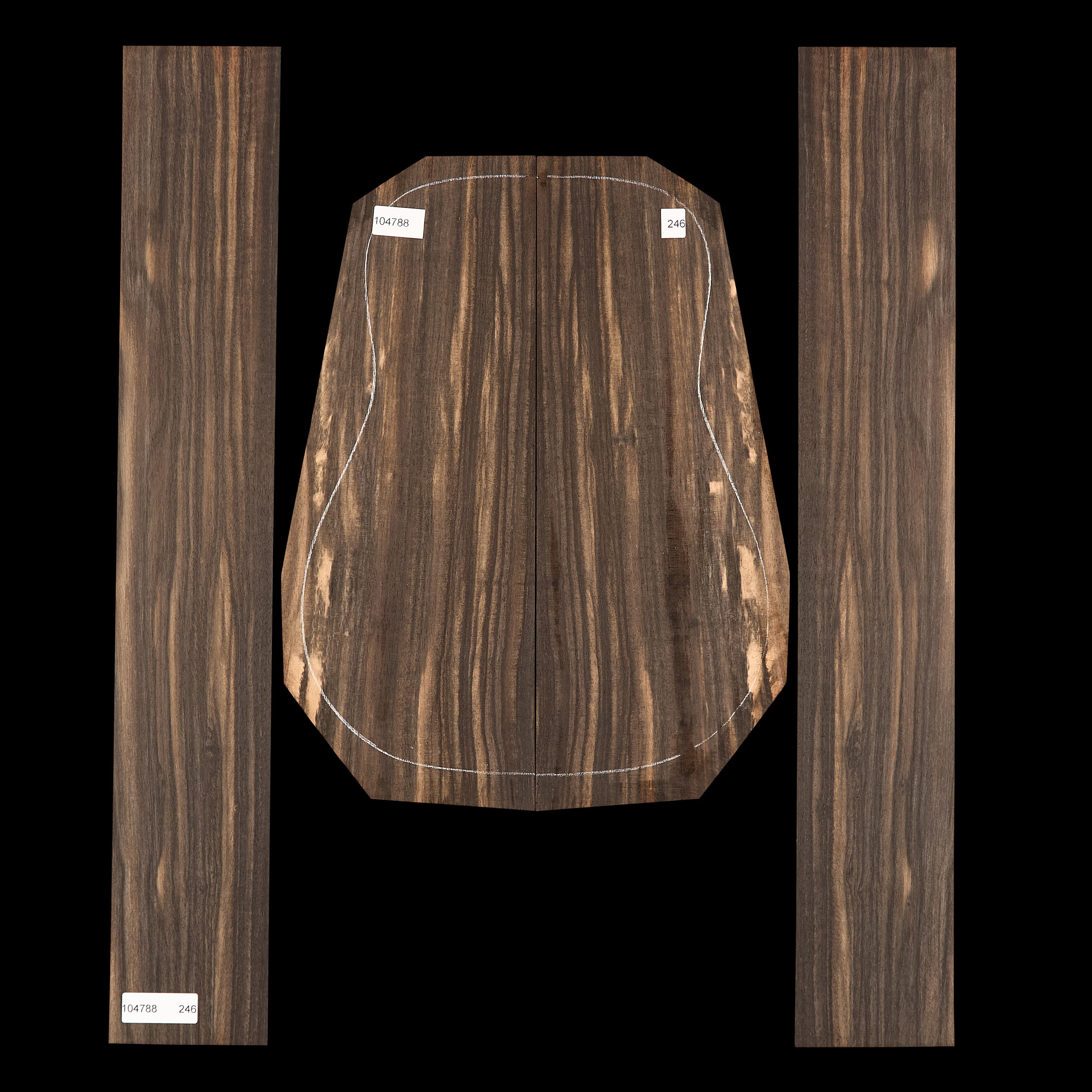 Crelicam Ebony Back + Side Set - 246