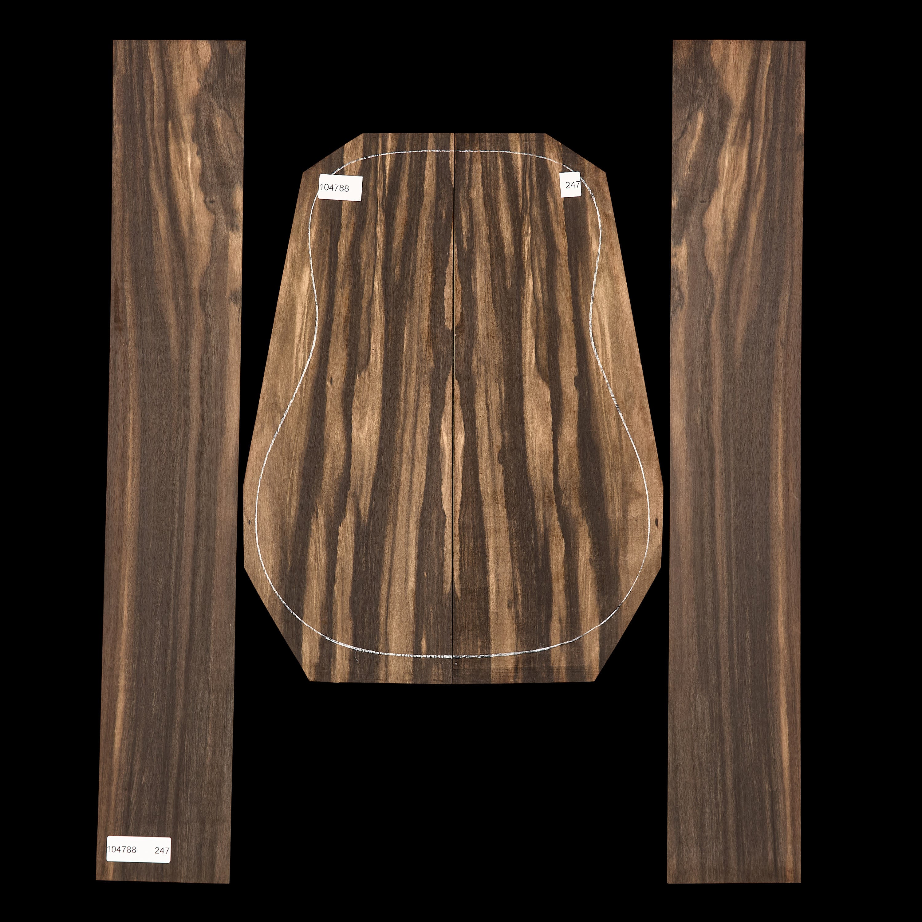 Crelicam Ebony Back + Side Set - 247