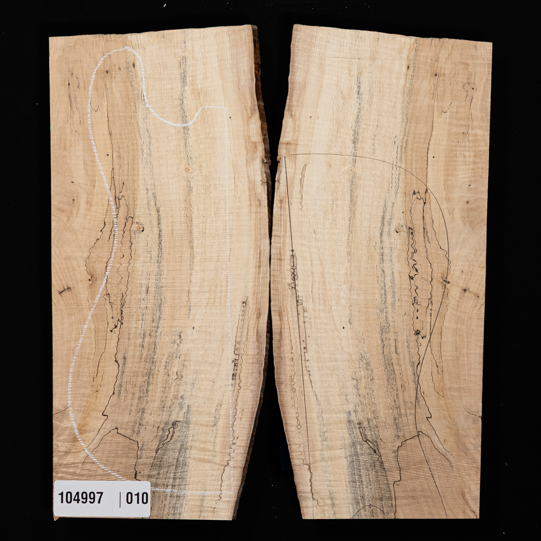 Spalted Curly Tochi Drop Top - 010