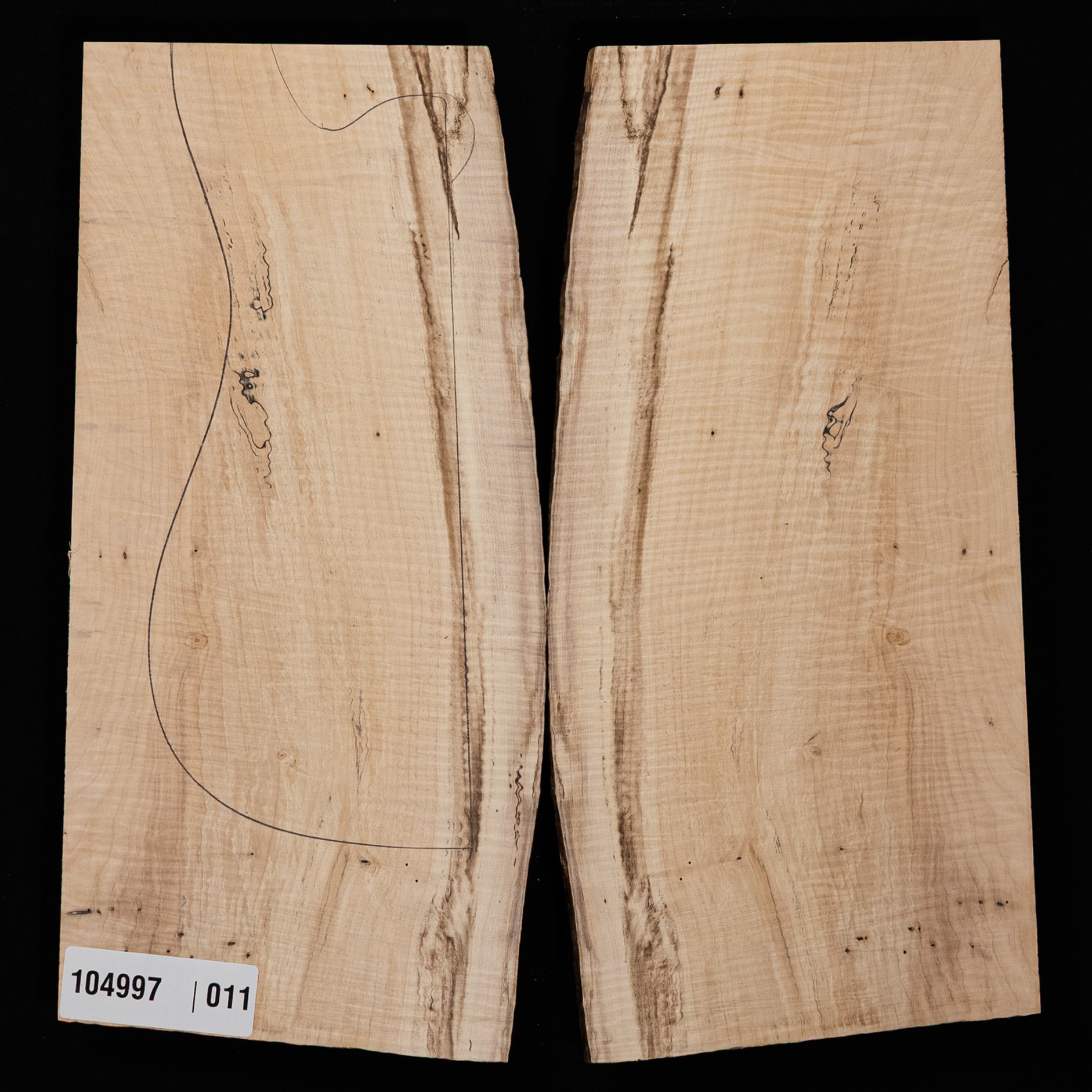 Spalted Curly Tochi Drop Top - 011