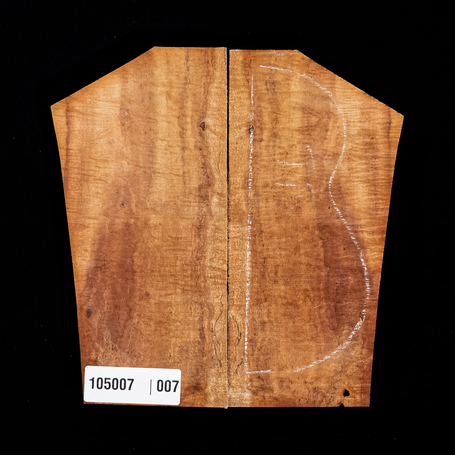Flame Koa Top Set for Concert Ukulele - 007