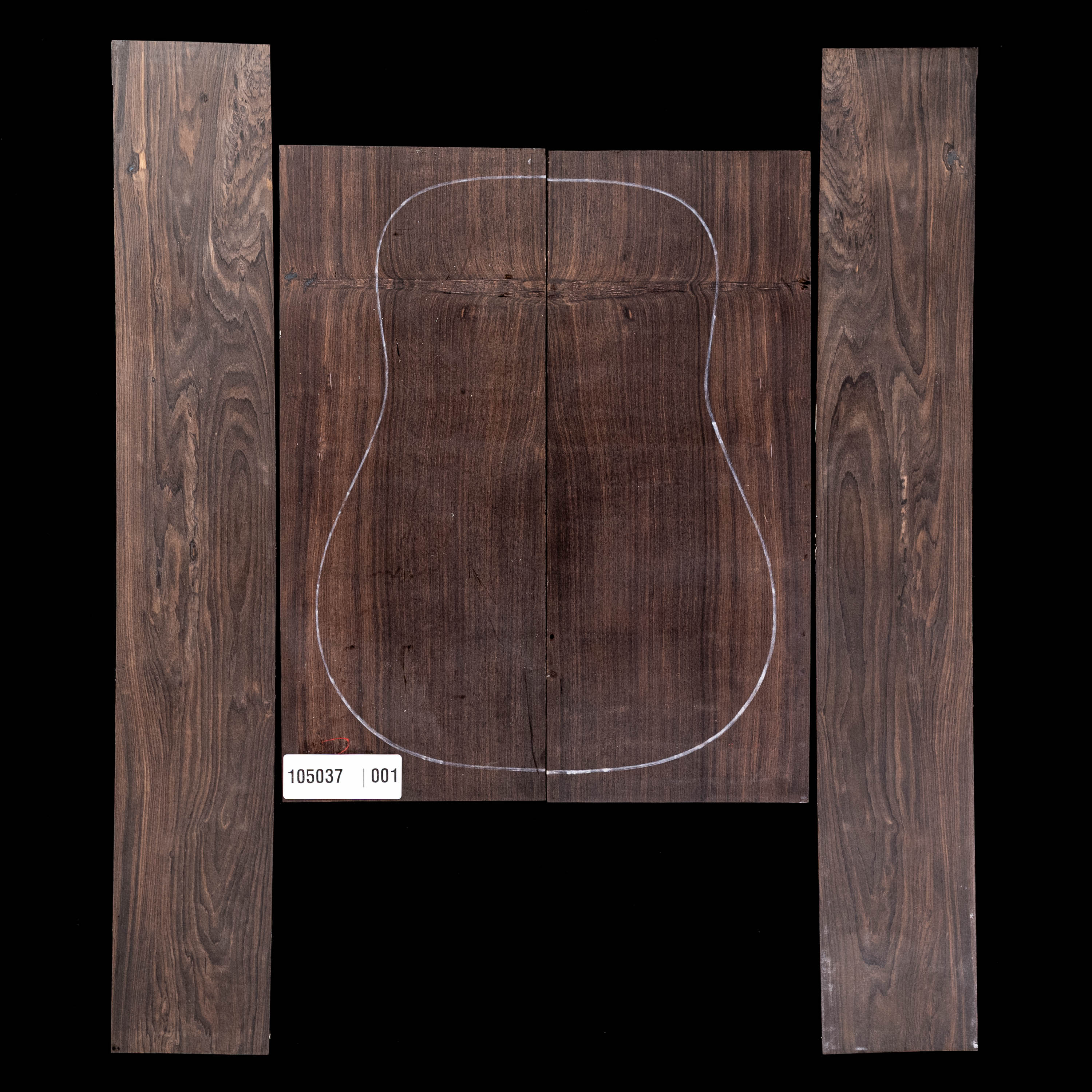 African Blackwood Back + Side Set - 001