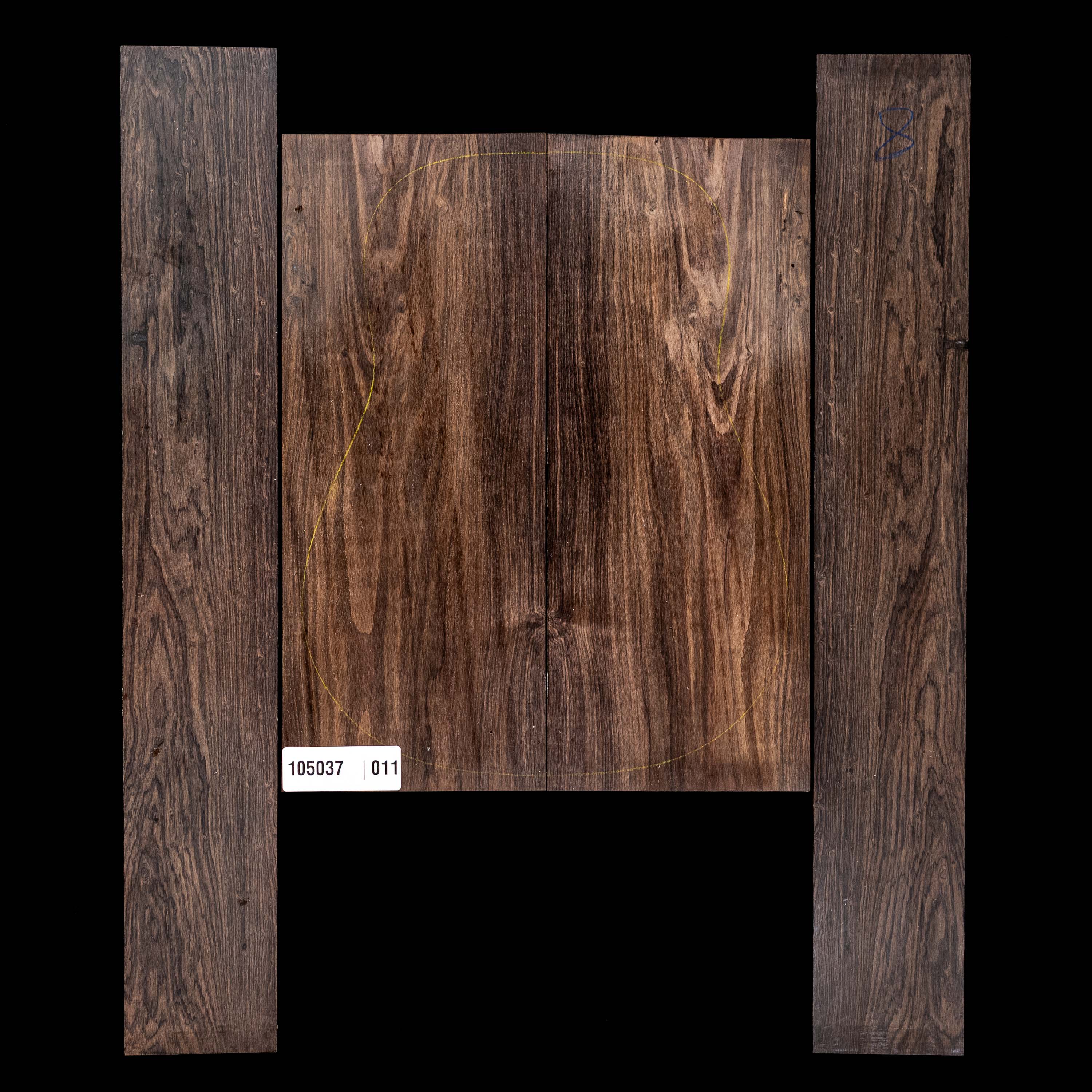 African Blackwood Back + Side Set - 011