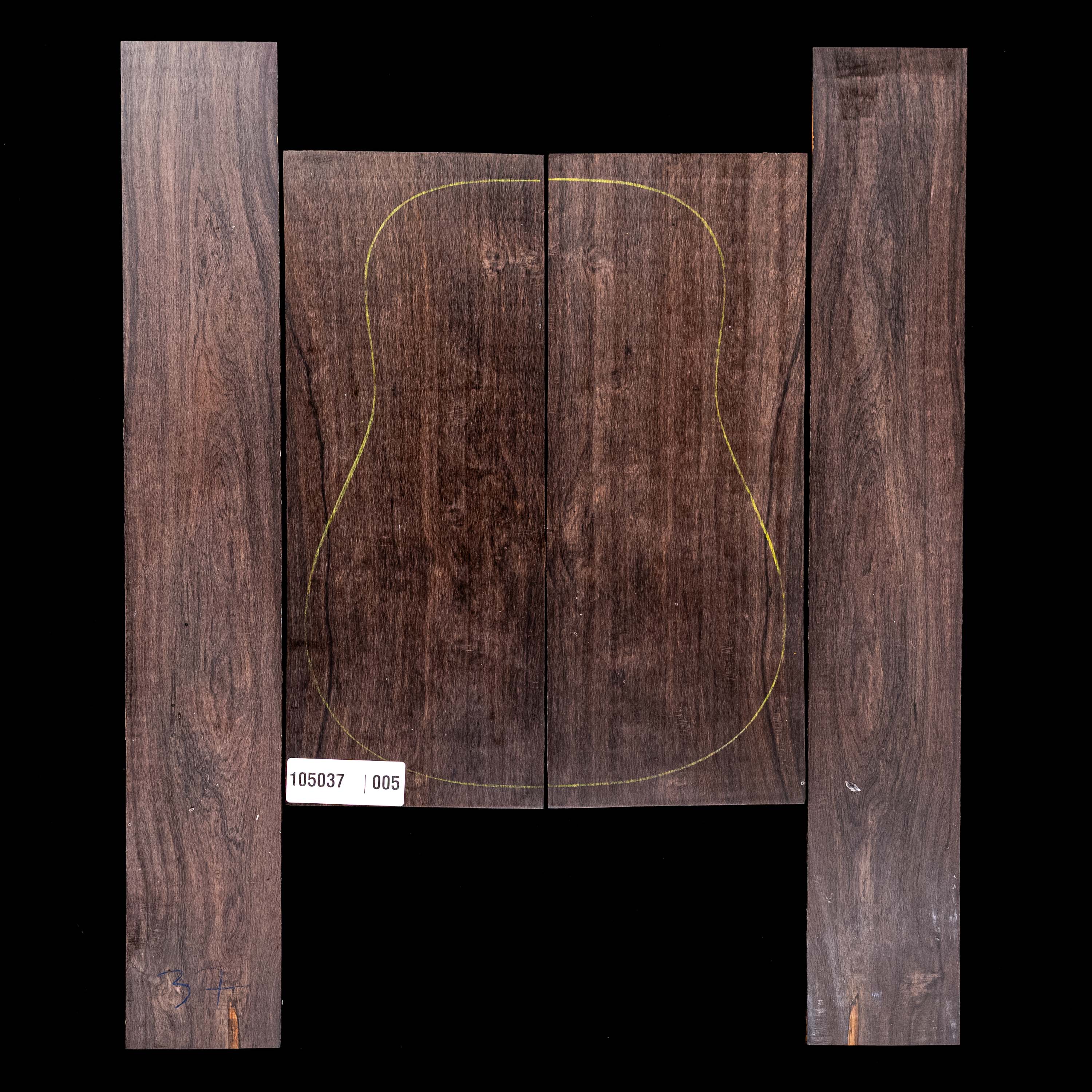 African Blackwood Back + Side Set - 005