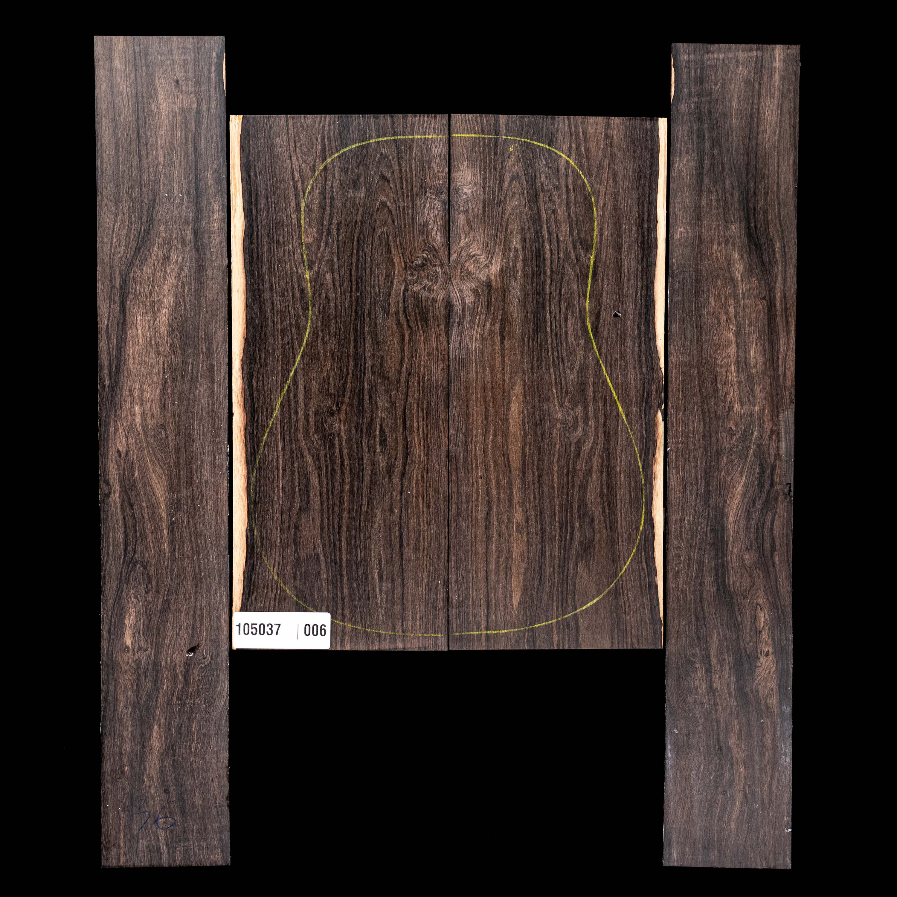 African Blackwood Back + Side Set - 006