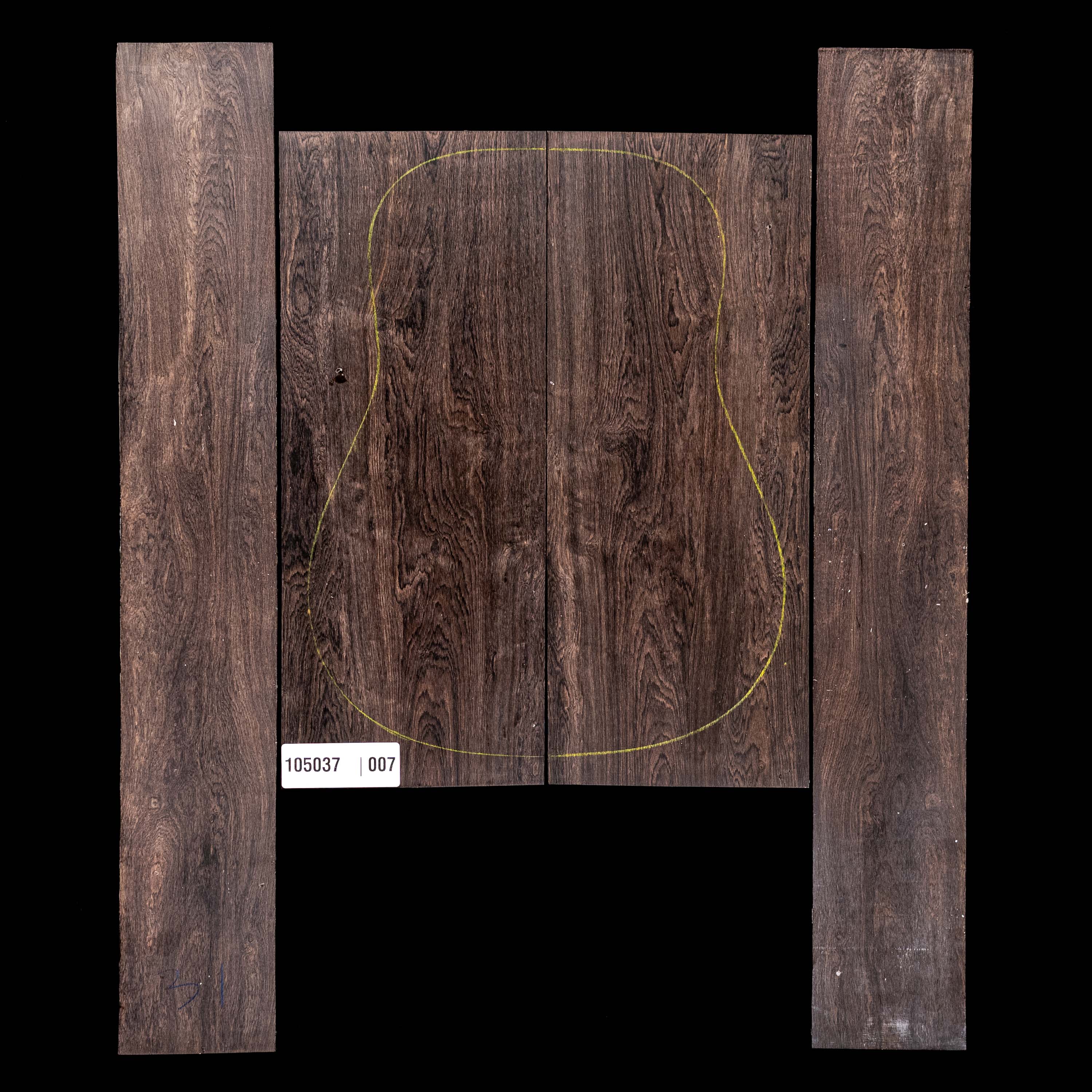 African Blackwood Back + Side Set - 007