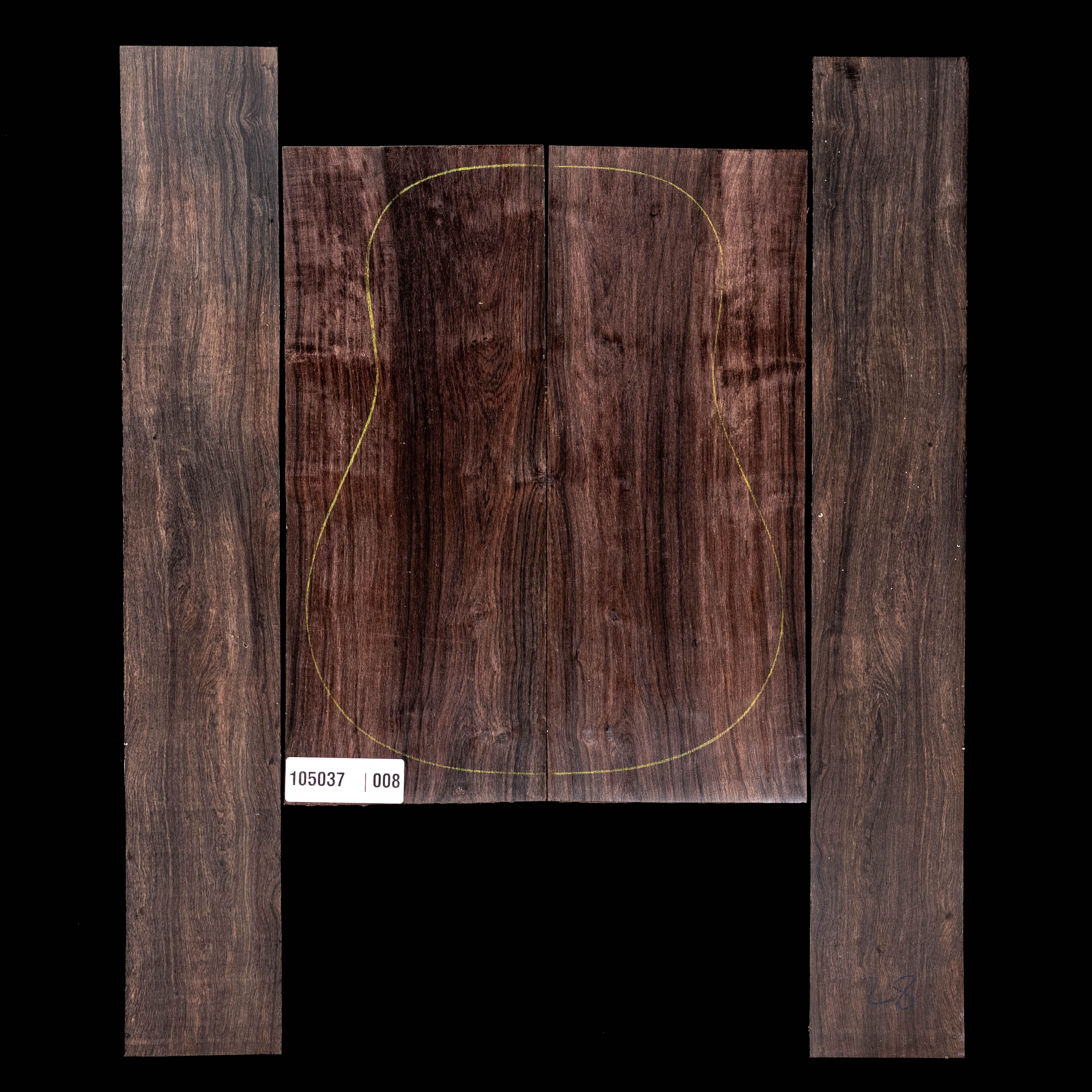 African Blackwood Back + Side Set - 008