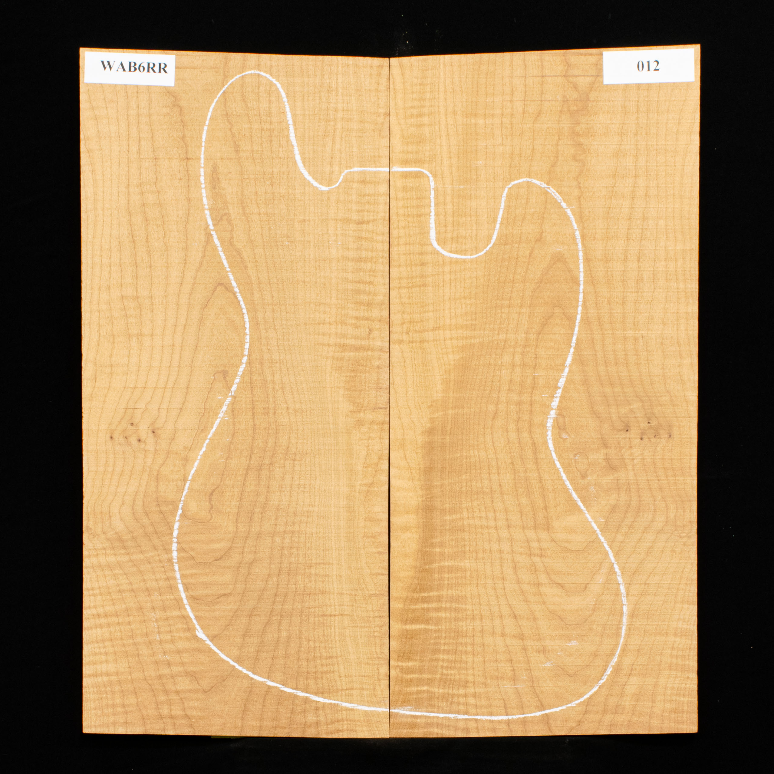 High-Flame Bigleaf Maple Torrefied Laminated Top - 012 - StewMac