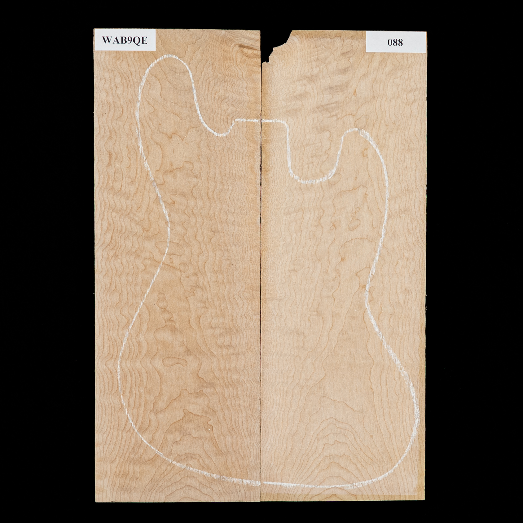 Quilted Bigleaf Maple Laminated Top - 088
