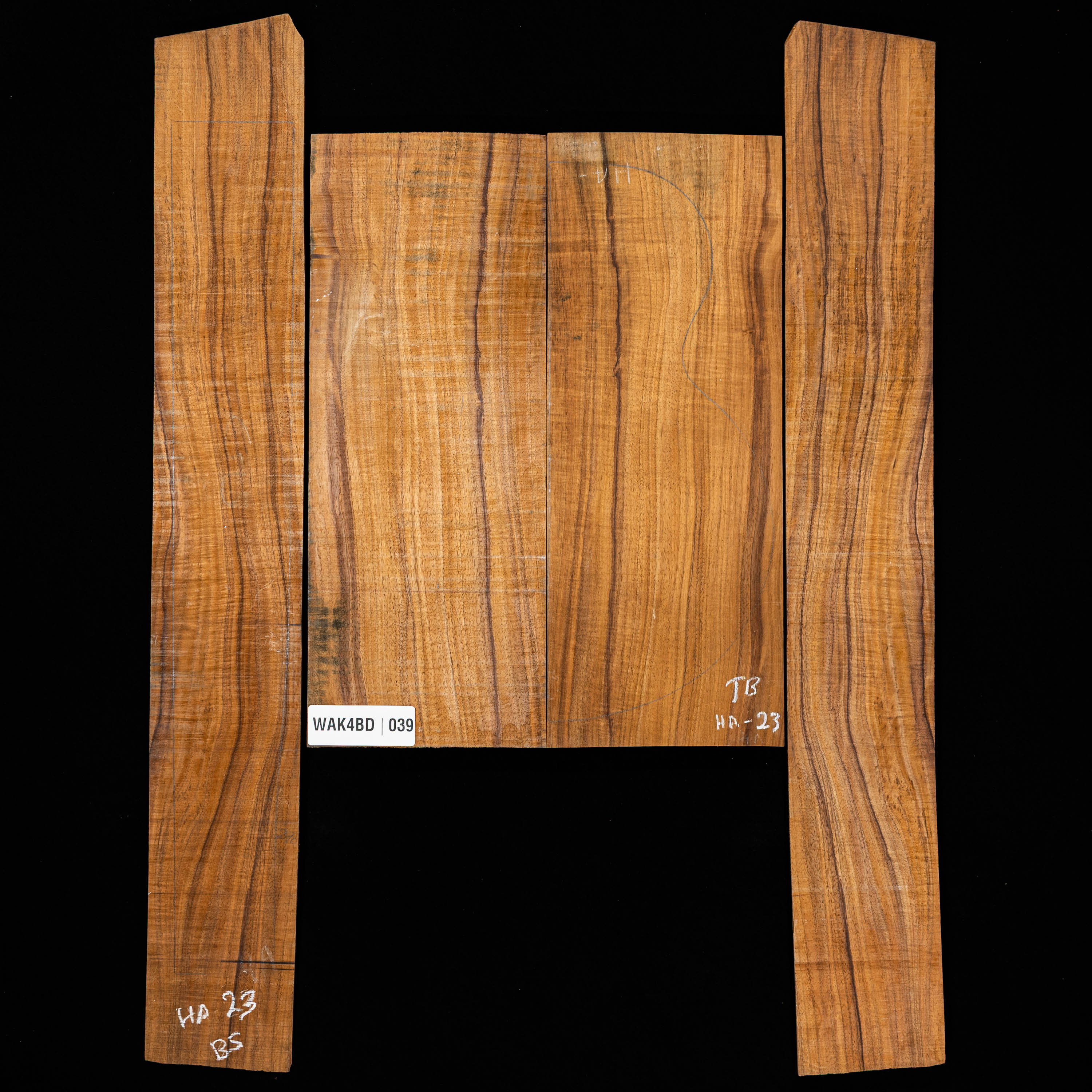 Flame Koa Back + Side Set - 039