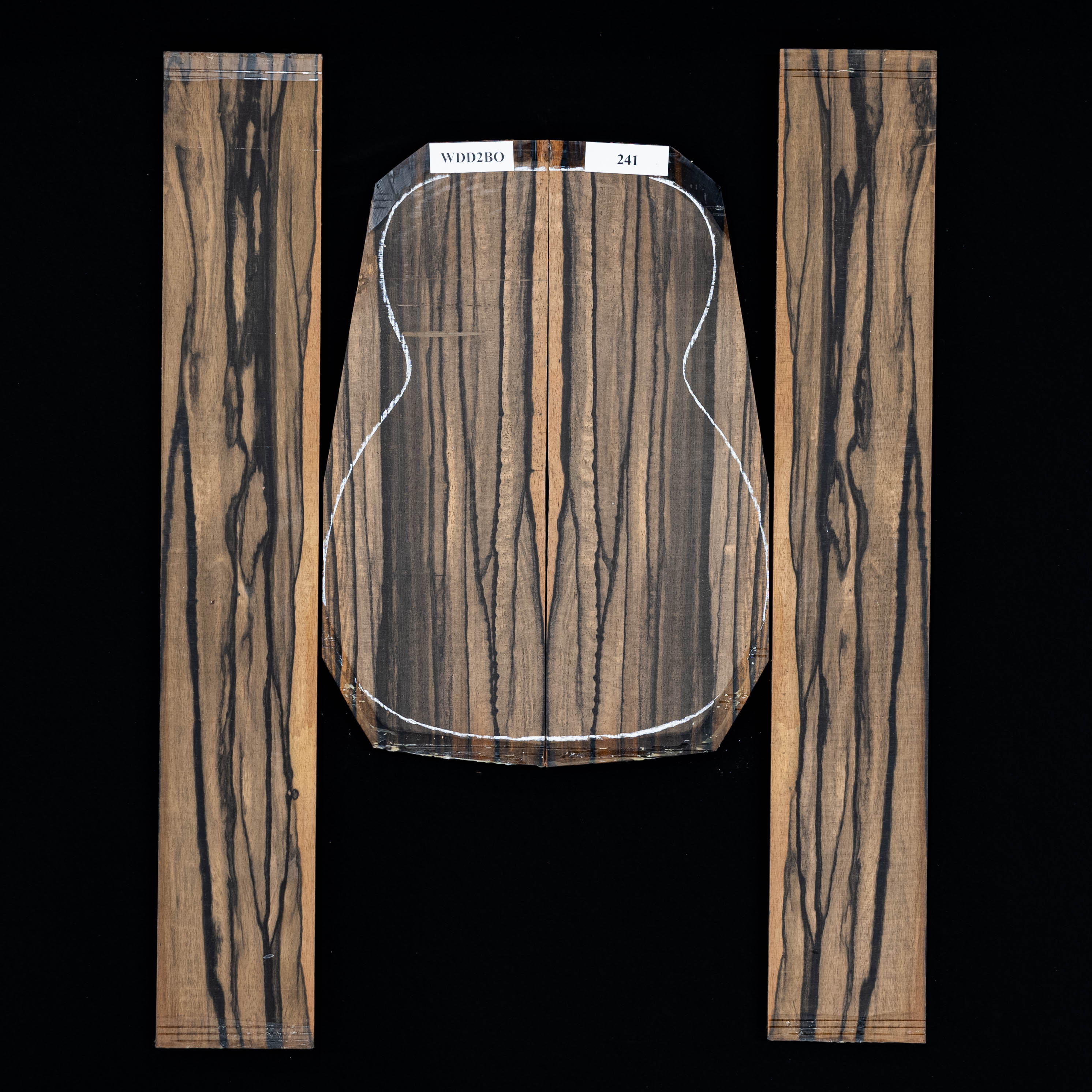 Crelicam Ebony Back + Side Set - 241 - StewMac