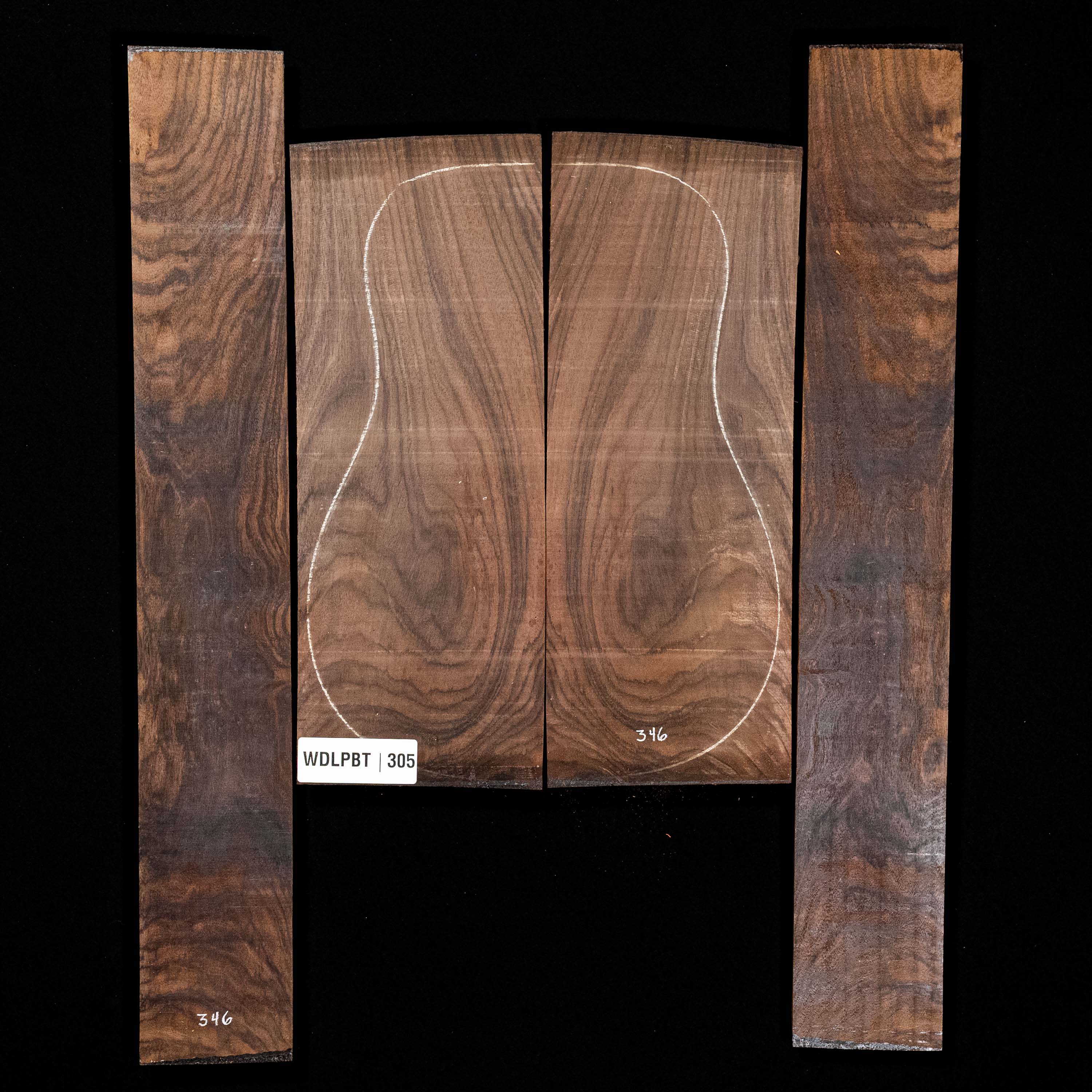 Wild Grain East Indian Rosewood Back + Side Set - 305 Wild Grain East Indian Rosewood Back + Side Set - 305
