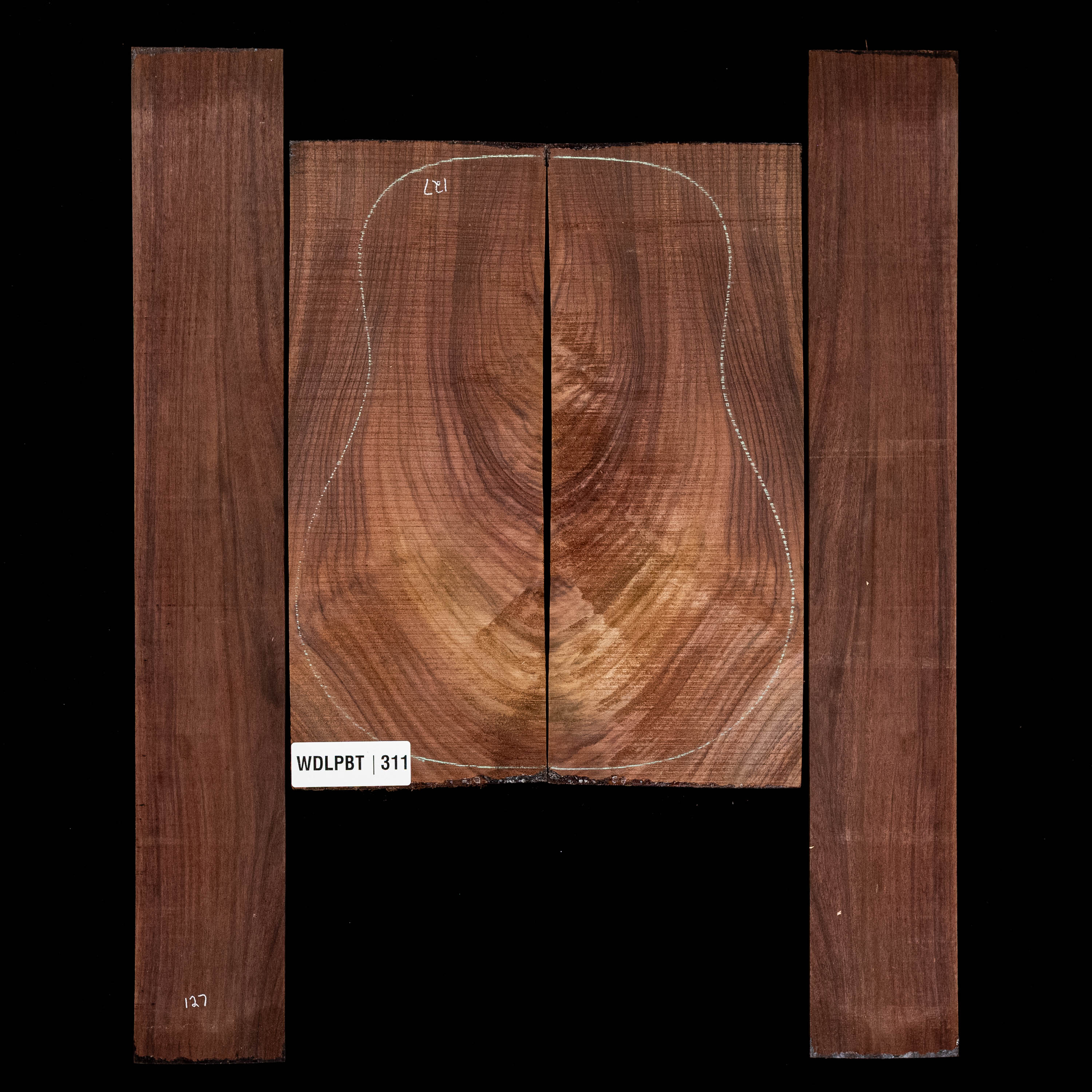 Wild Grain East Indian Rosewood Back + Side Set - 311 Wild Grain East Indian Rosewood Back + Side Set - 311
