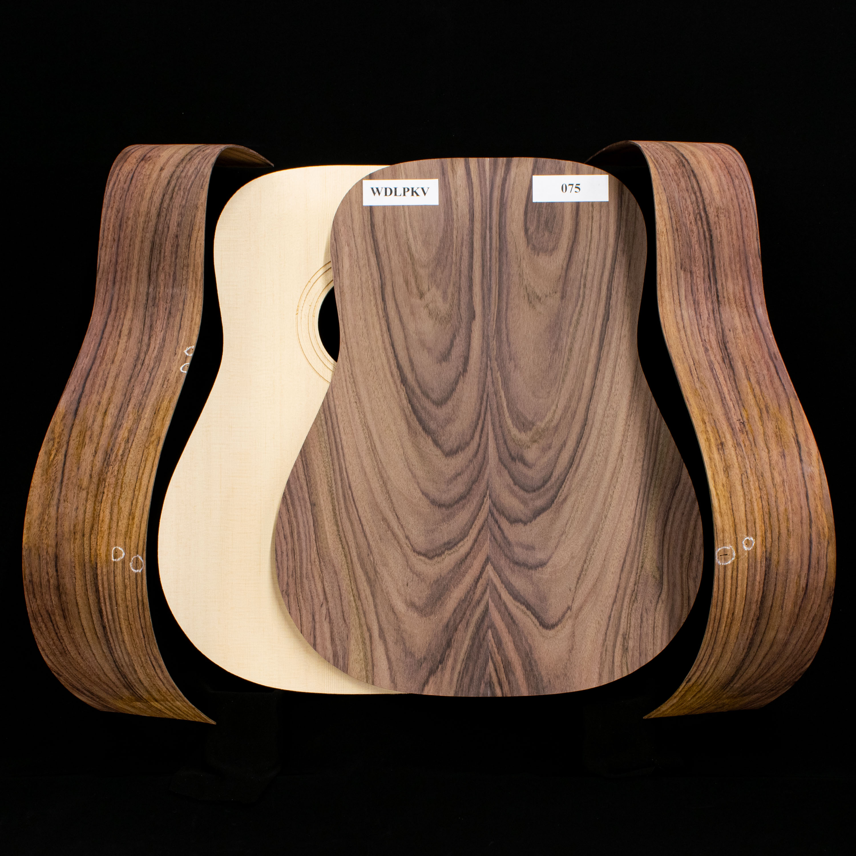 WoodStax Wild Grain Rosewood Dreadnought Kit, Bolt-on Neck - 075