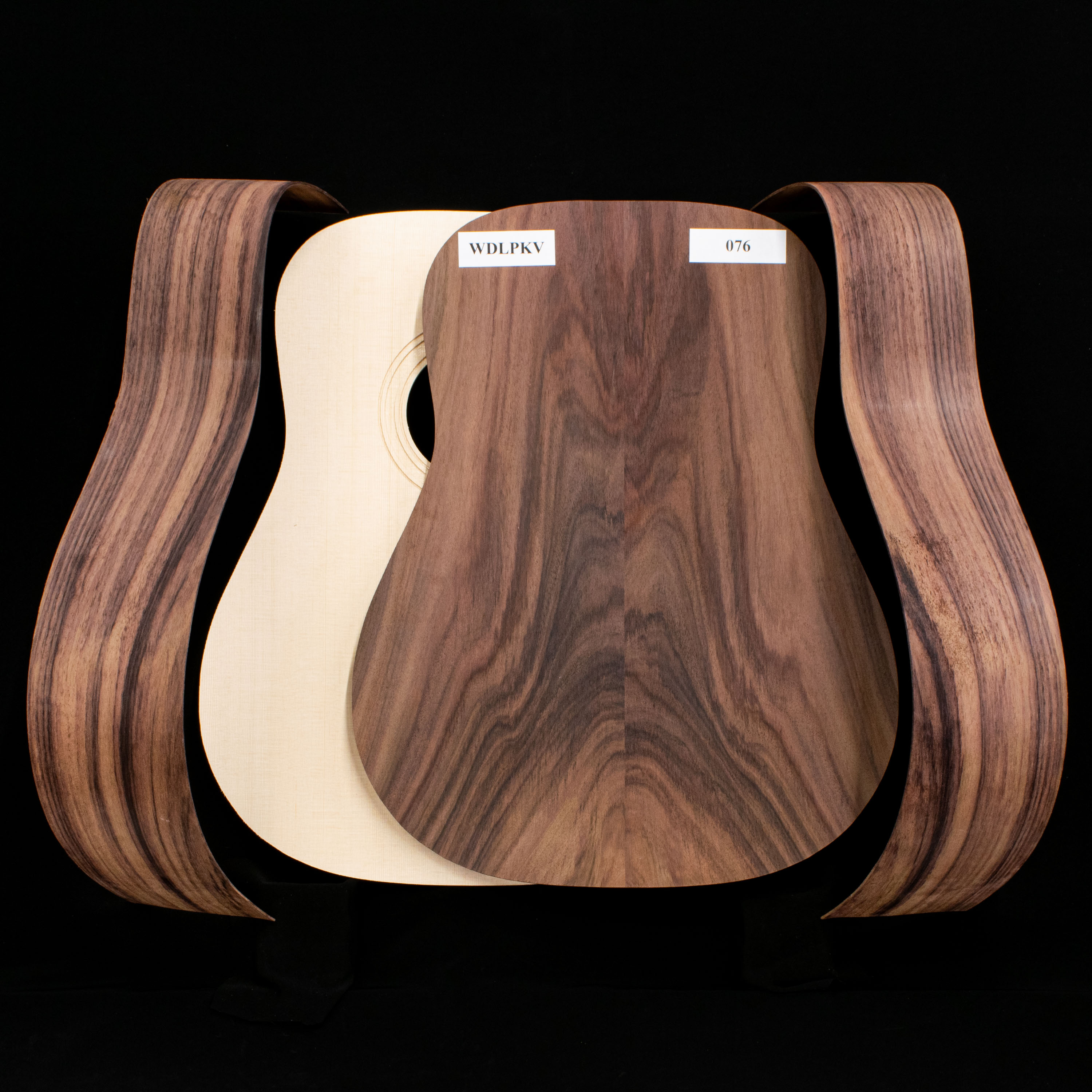 WoodStax Wild Grain Rosewood Dreadnought Kit, Bolt-on Neck - 076