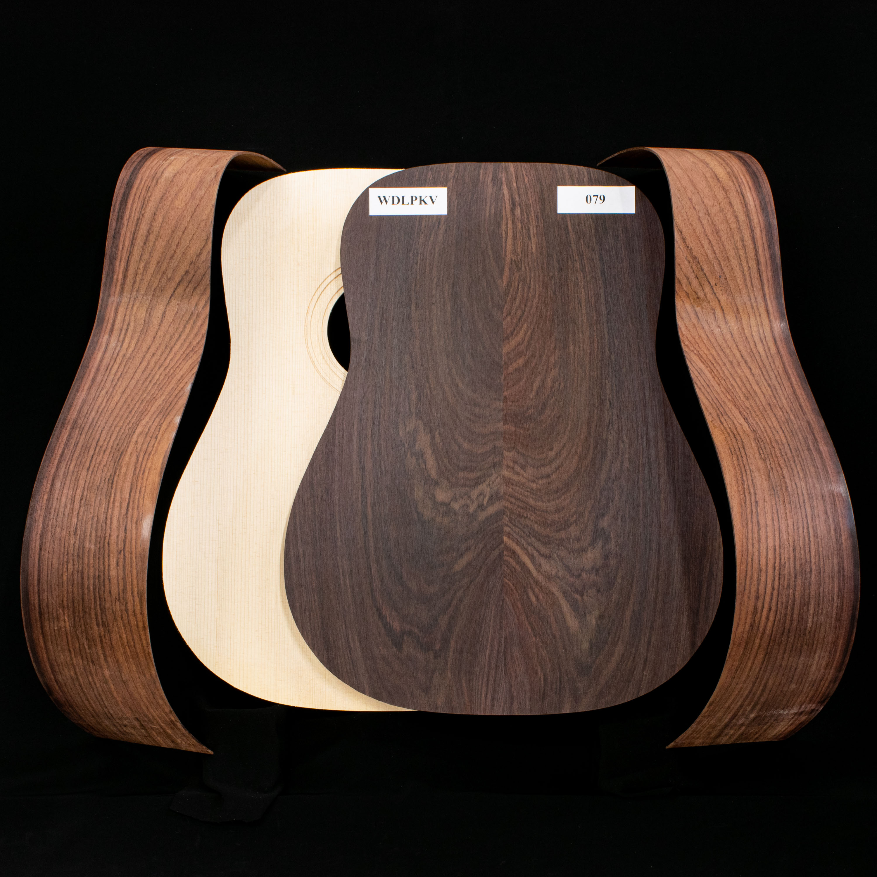 WoodStax Wild Grain Rosewood Dreadnought Kit, Bolt-on Neck - 079