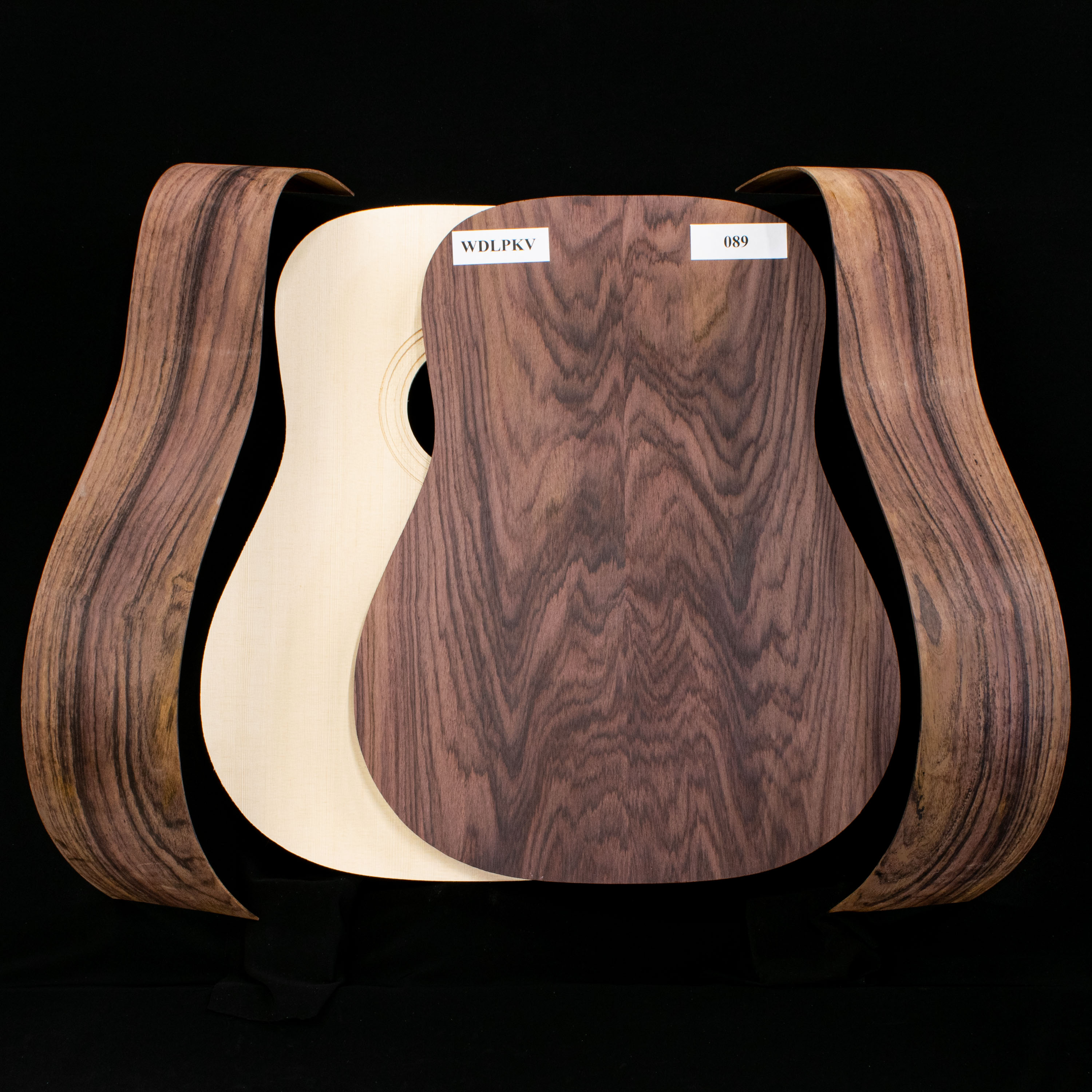 WoodStax Wild Grain Rosewood Dreadnought Kit, Bolt-on Neck - 089