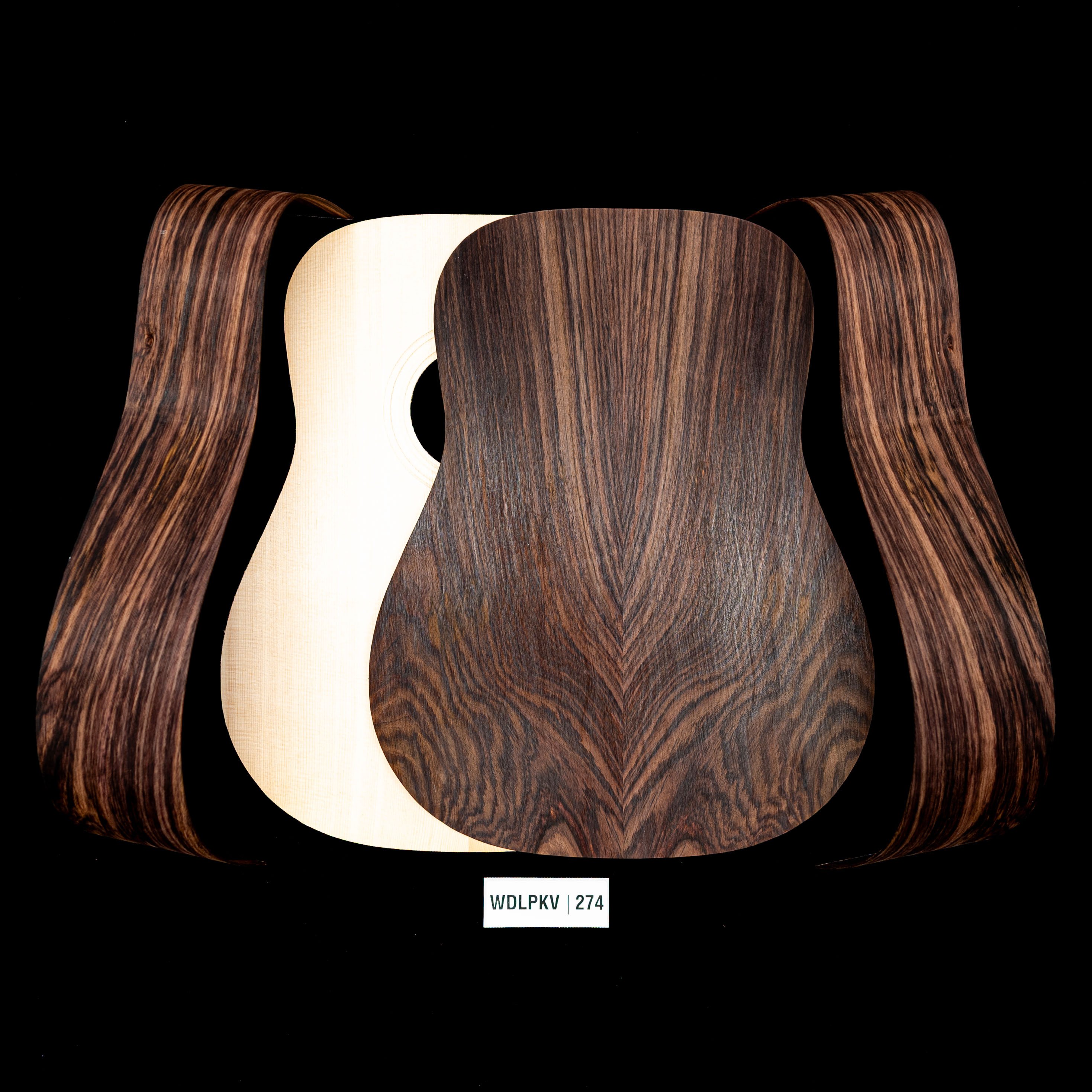 WoodStax Wild Grain Rosewood Dreadnought Kit, Bolt-on Neck - 274