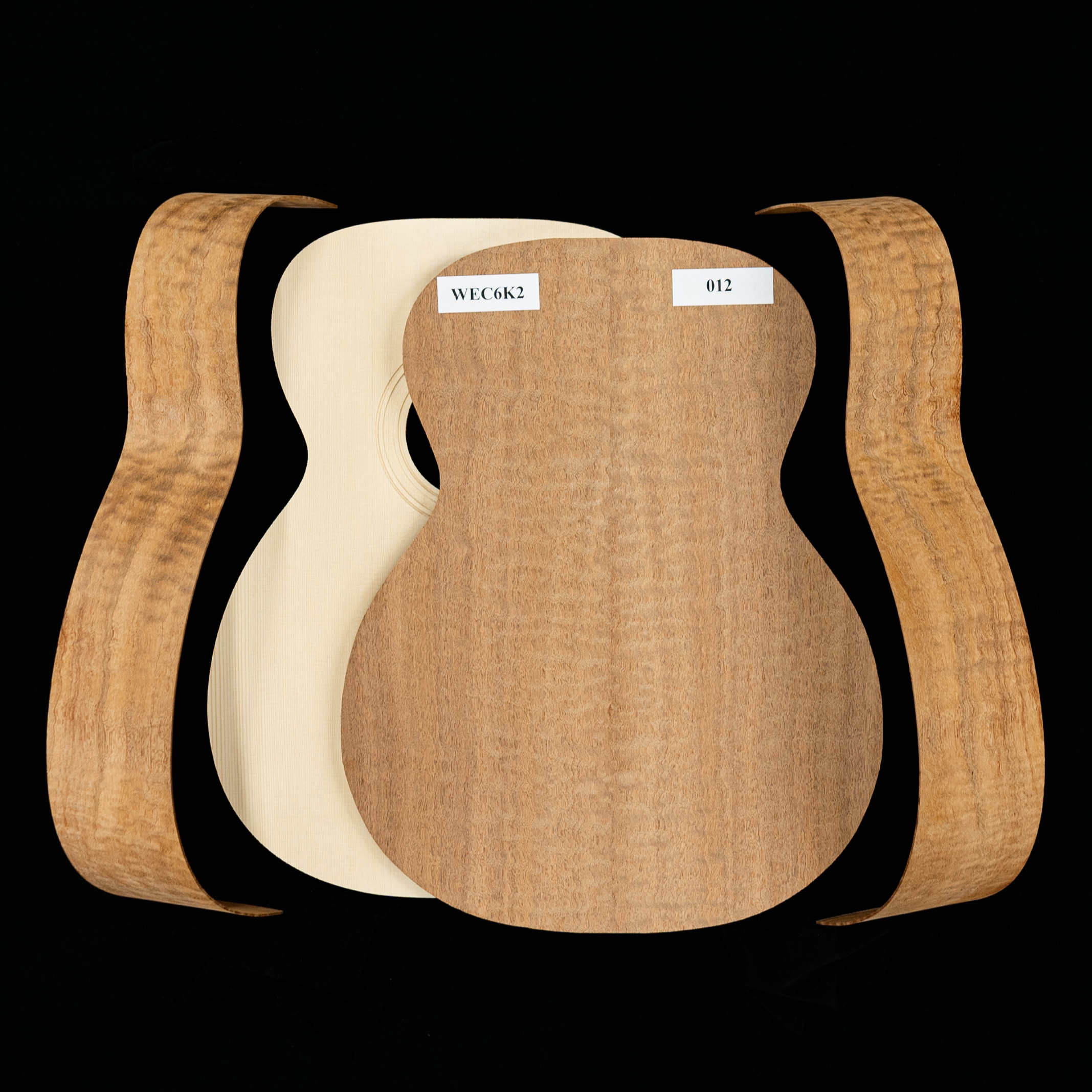 WoodStax Figured Sapele OM Guitar Kit, Bolt-On Neck - 012