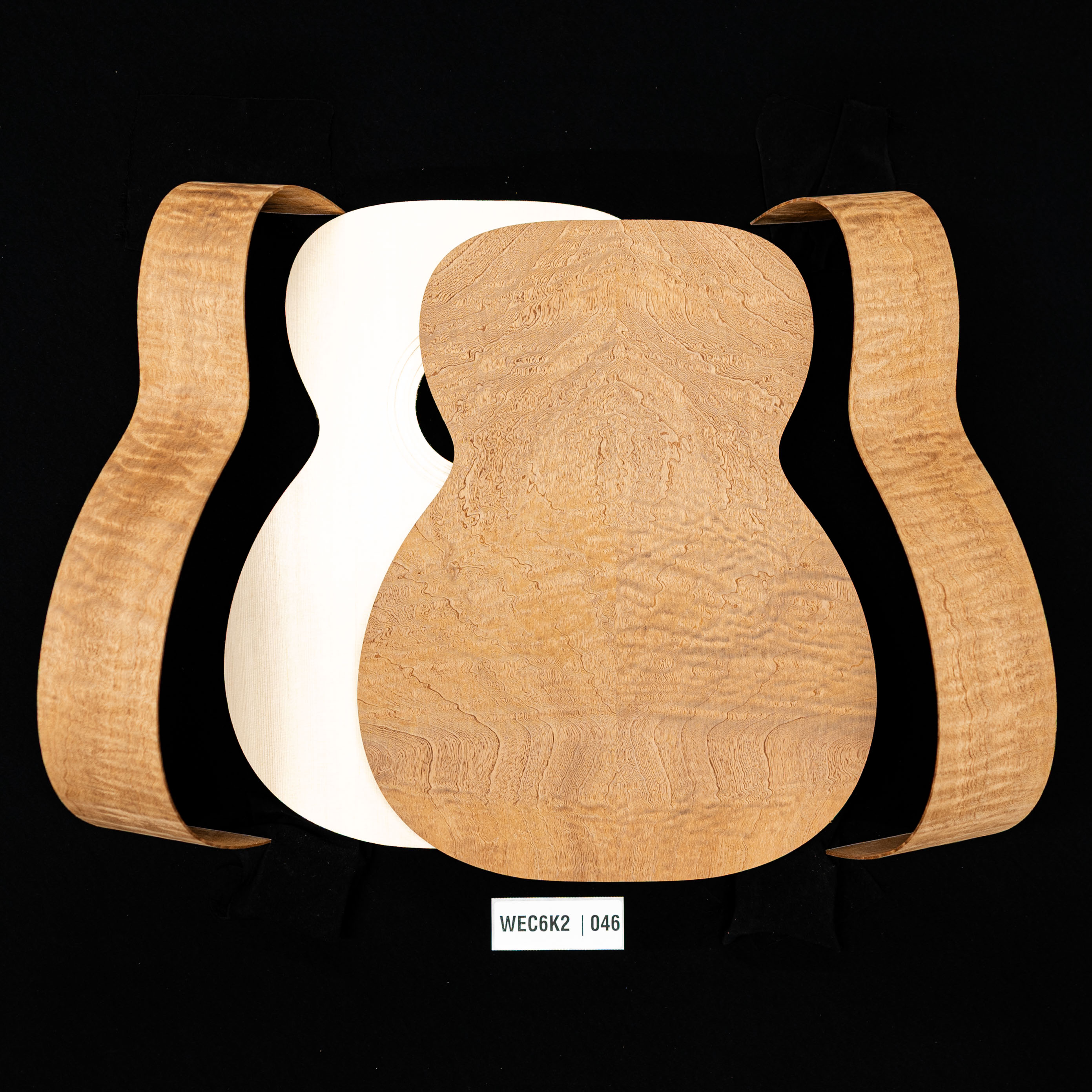 WoodStax Pomelle Sapele OM Guitar Kit, Bolt-On Neck - 046