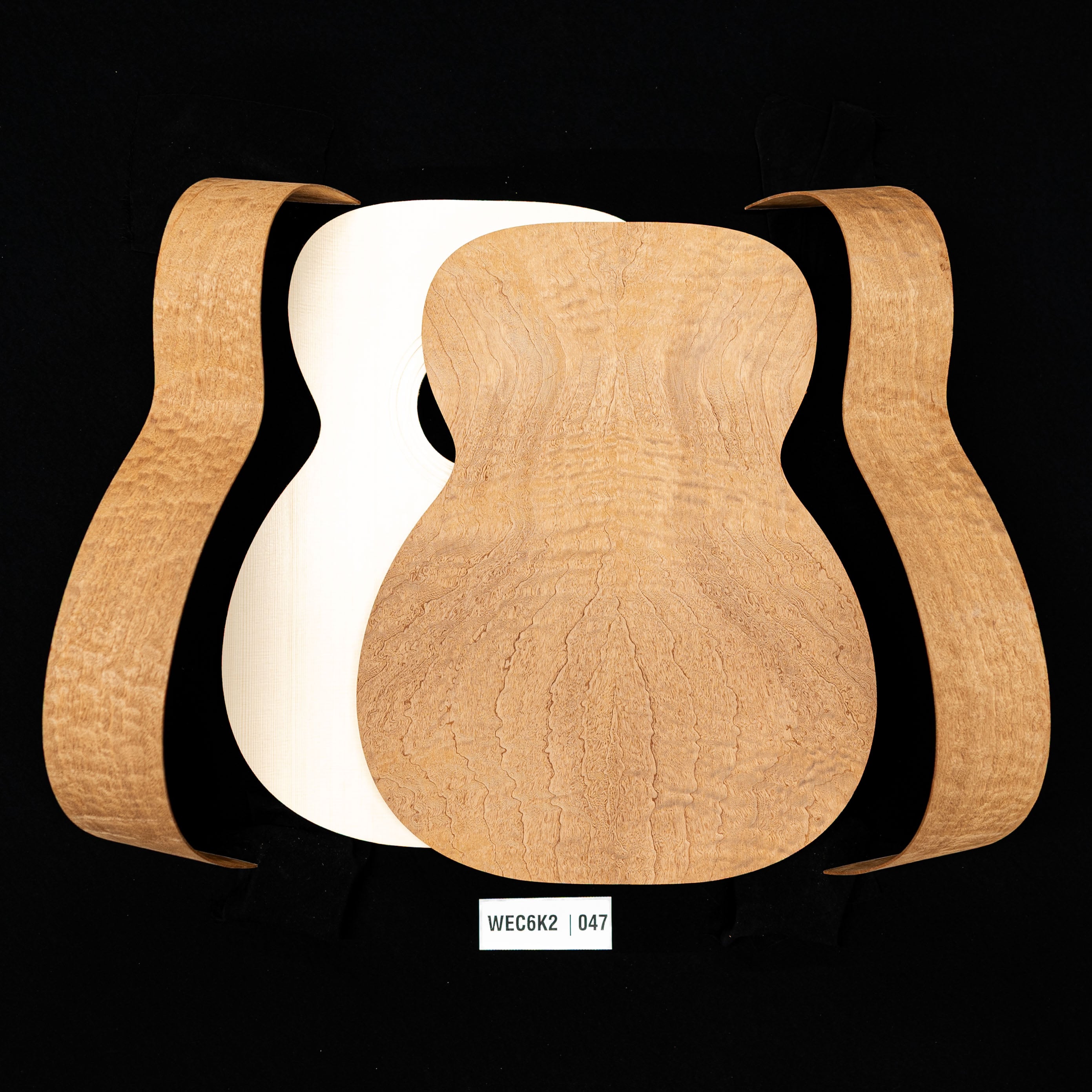 WoodStax Pomelle Sapele OM Guitar Kit, Bolt-On Neck - 047