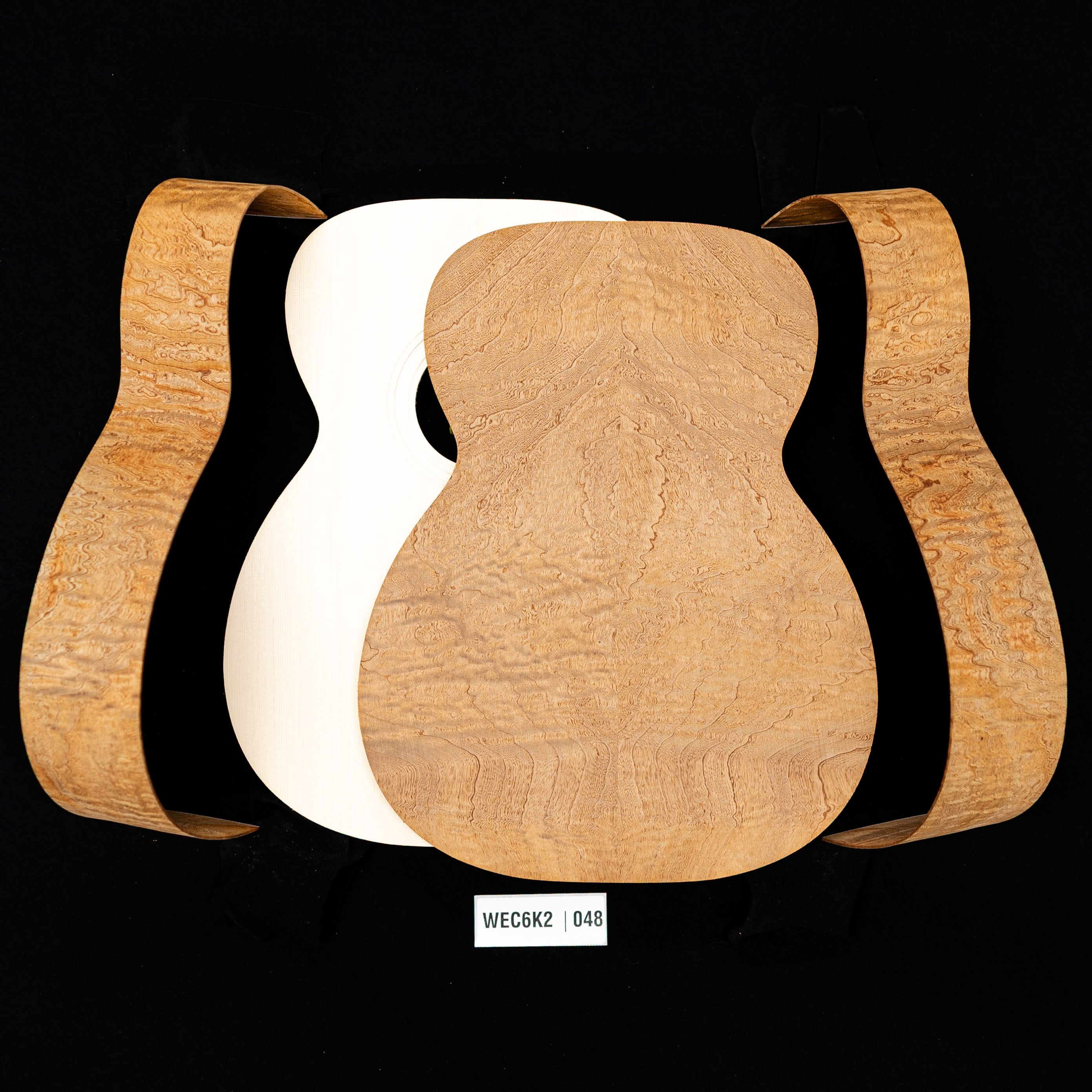 WoodStax Pomelle Sapele OM Guitar Kit, Bolt-On Neck - 048
