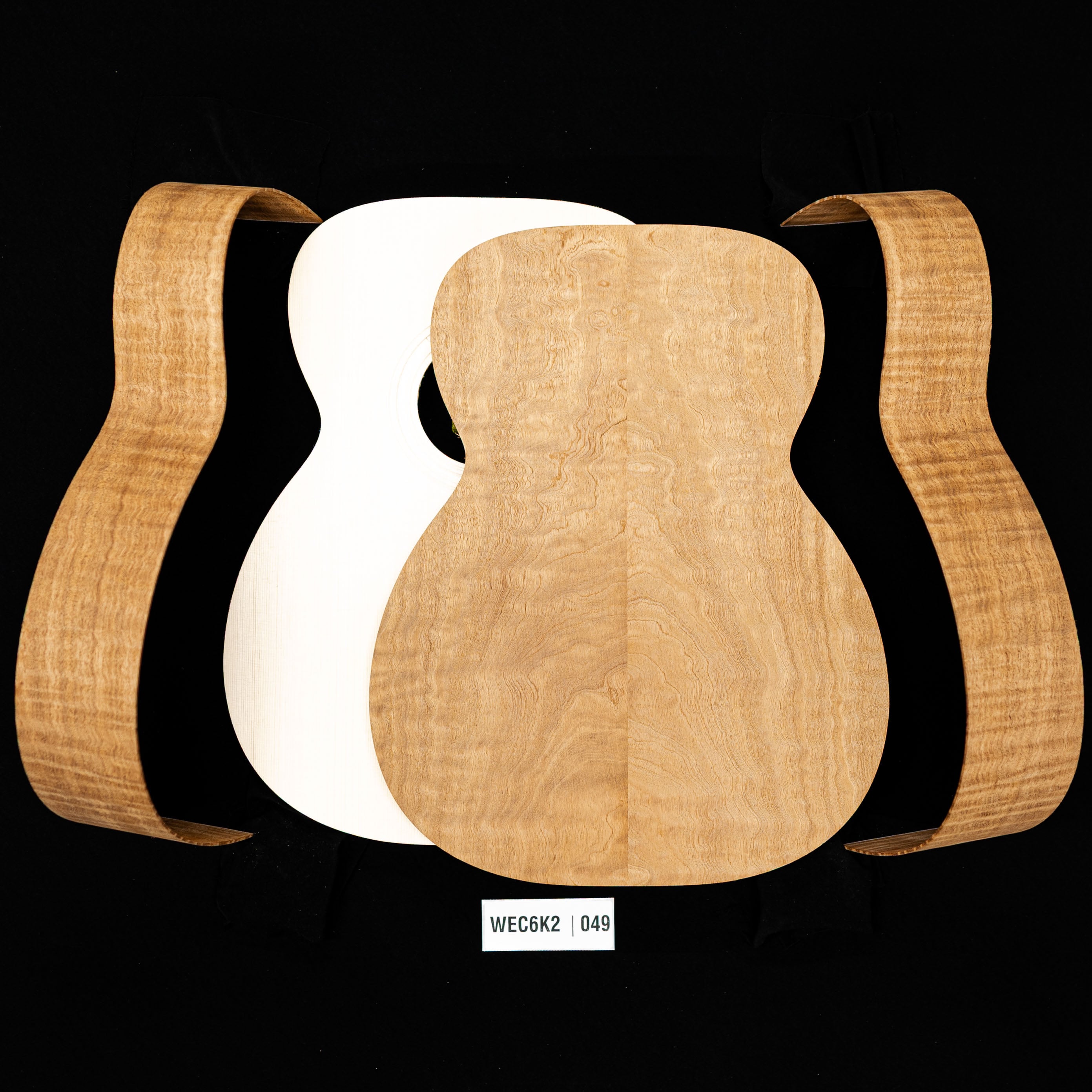 WoodStax Pomelle Sapele OM Guitar Kit, Bolt-On Neck - 049