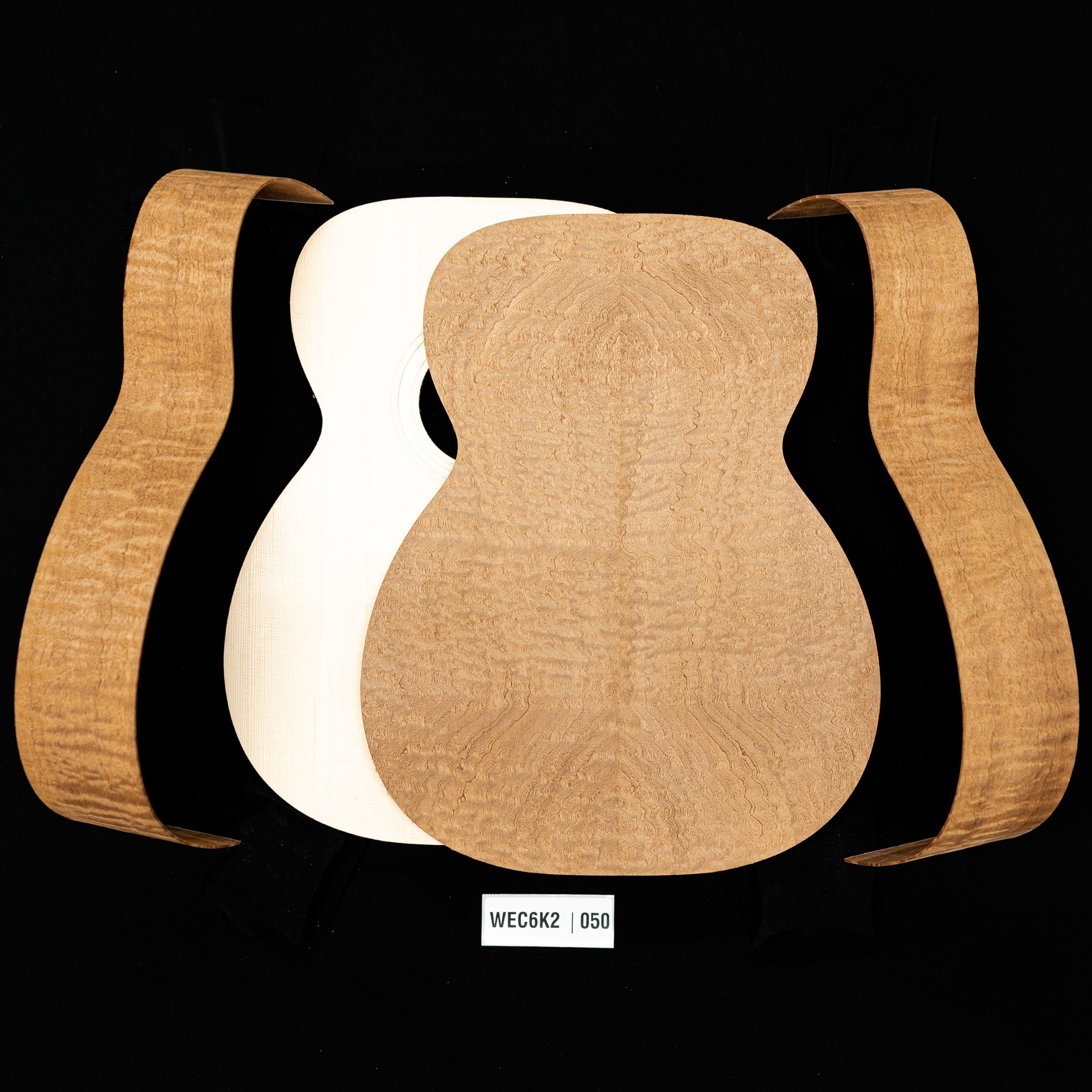WoodStax Pomelle Sapele OM Guitar Kit, Bolt-On Neck - 050