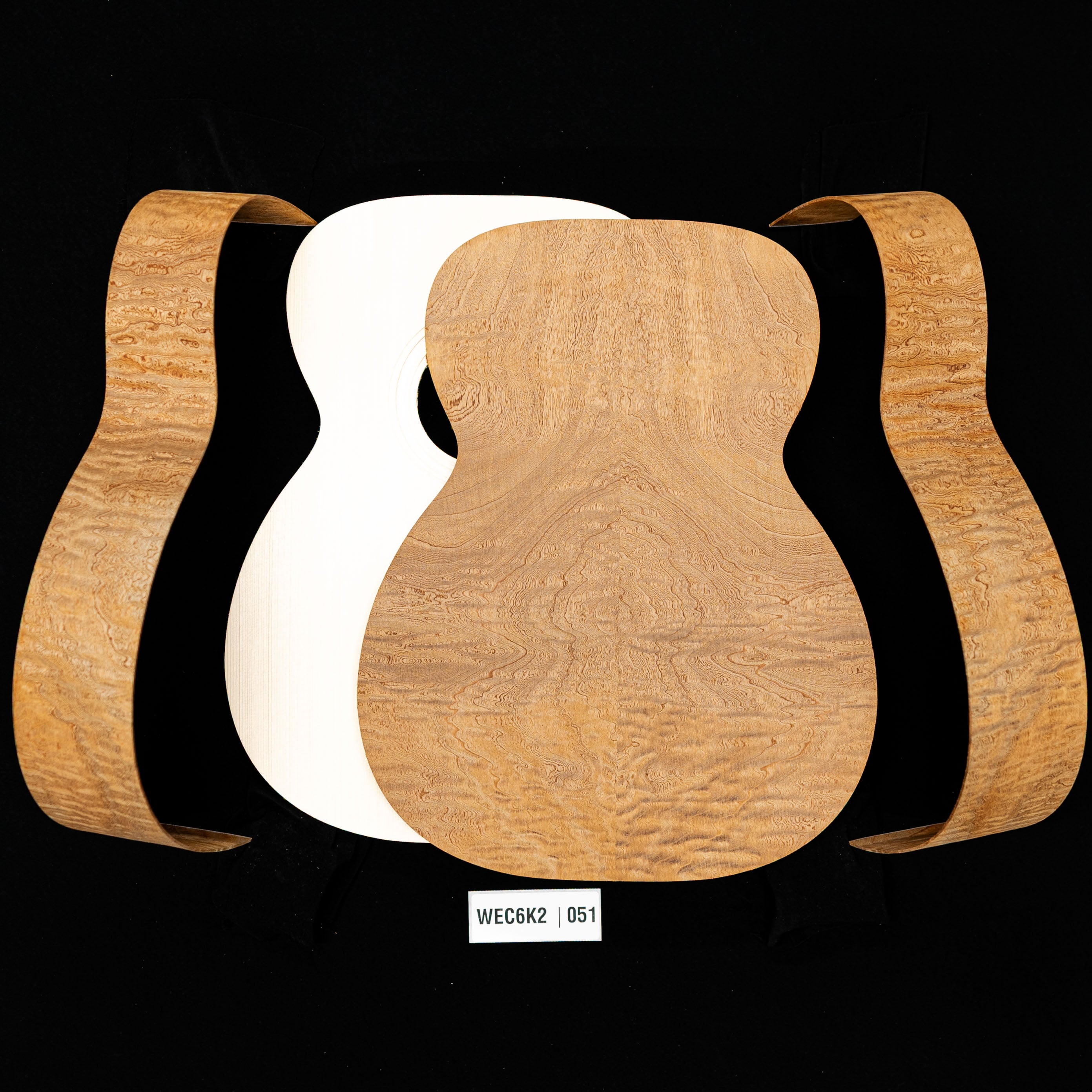 WoodStax Pomelle Sapele OM Guitar Kit, Bolt-On Neck - 051