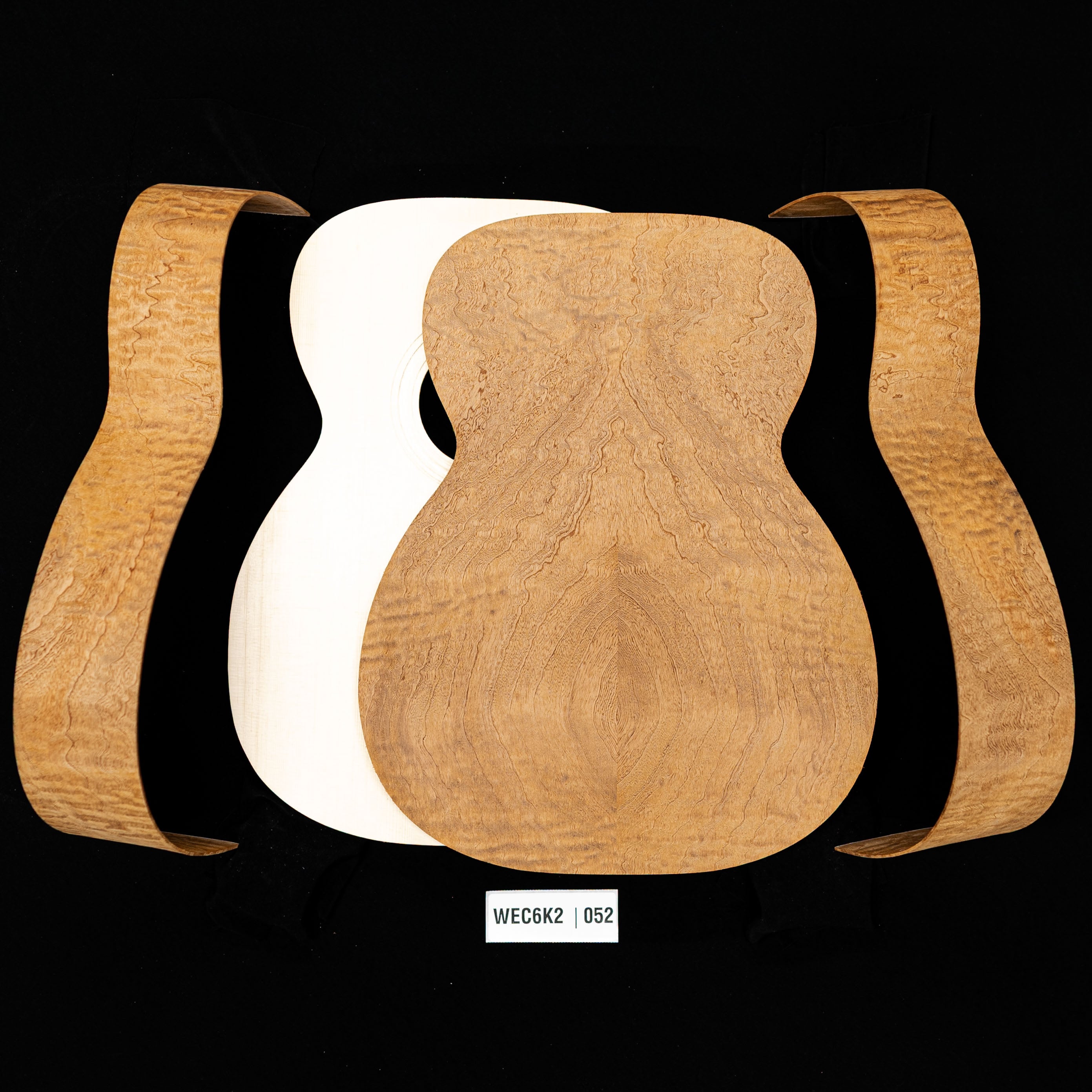 WoodStax Pomelle Sapele OM Guitar Kit, Bolt-On Neck - 052
