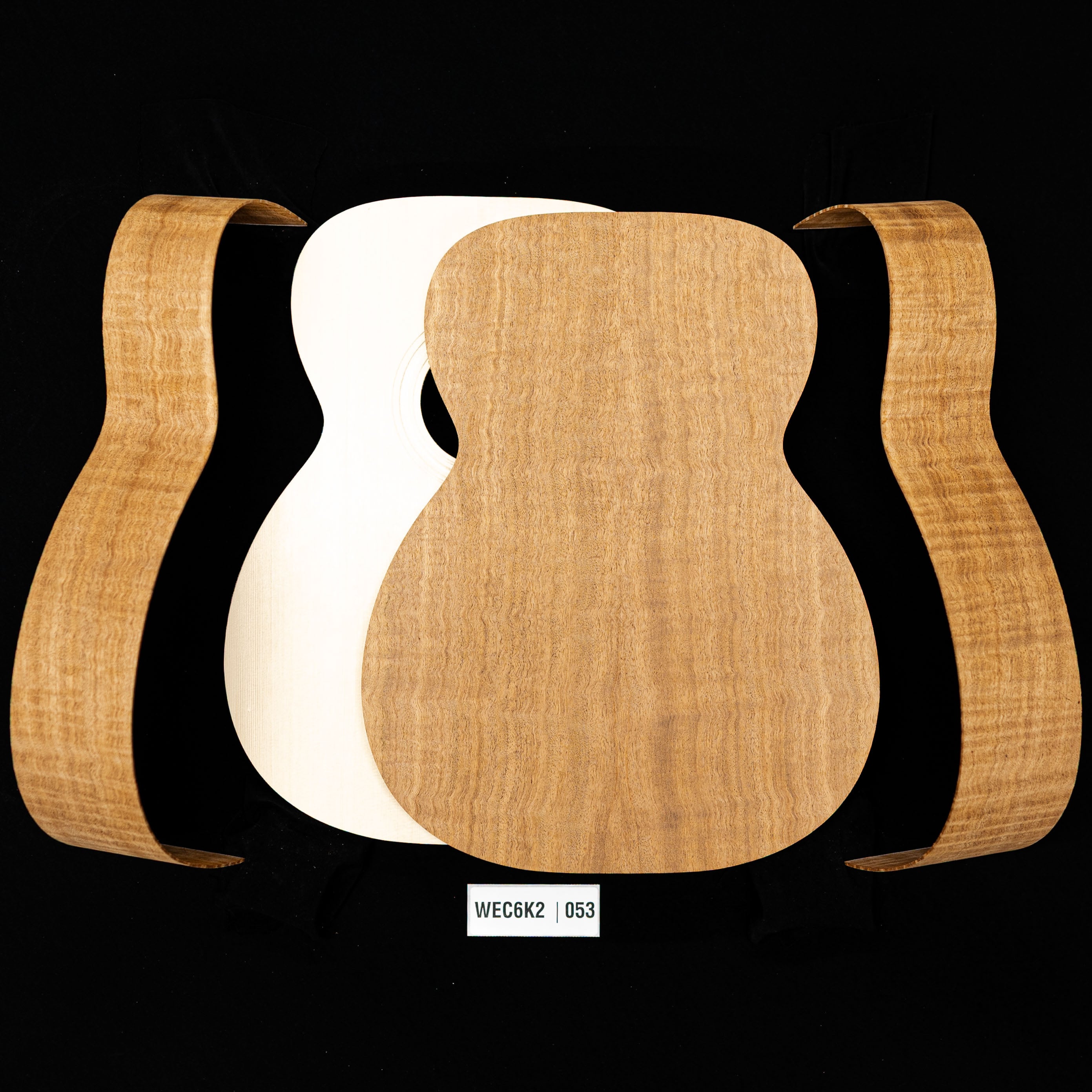 WoodStax Pomelle Sapele OM Guitar Kit, Bolt-On Neck - 053