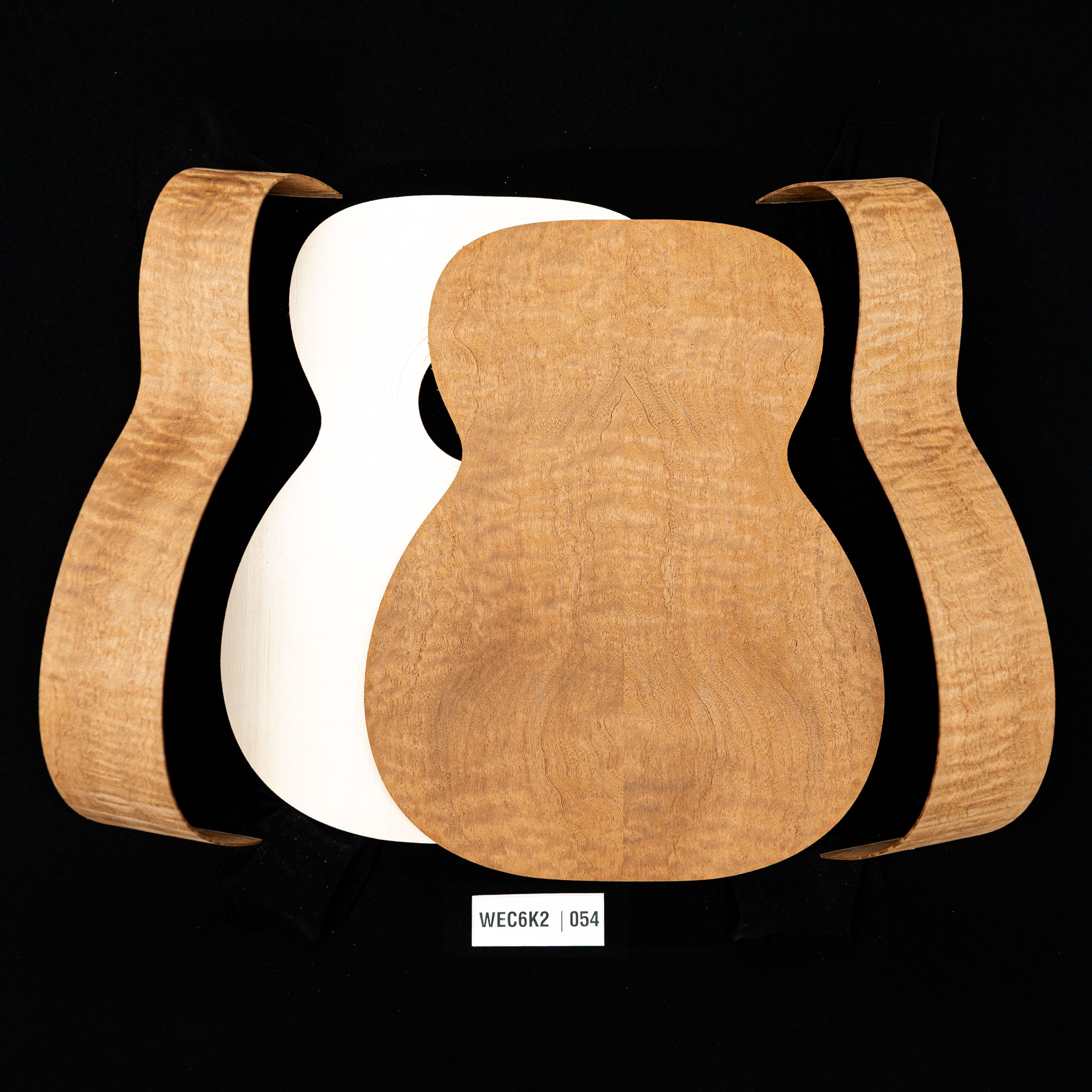 WoodStax Pomelle Sapele OM Guitar Kit, Bolt-On Neck - 054