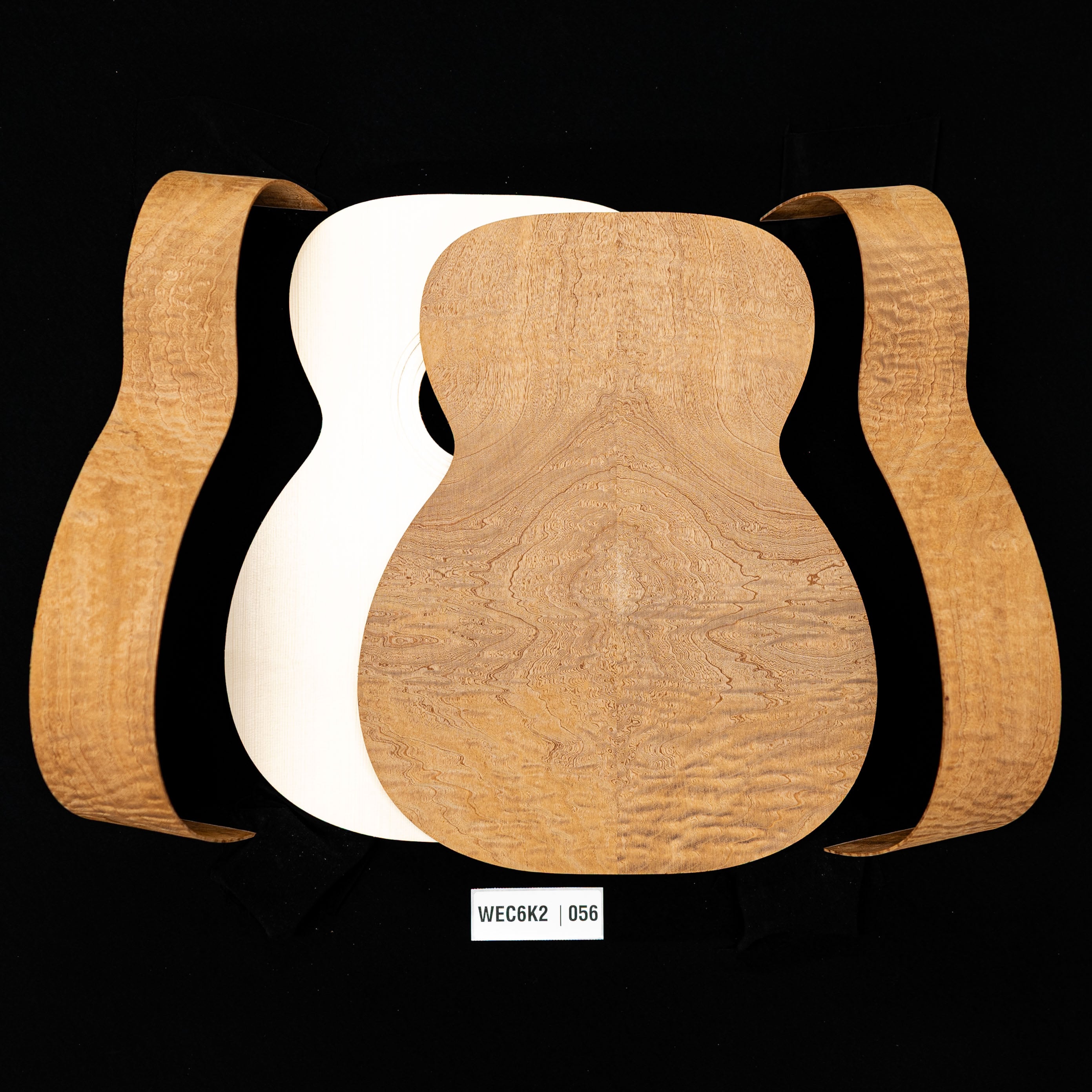 WoodStax Pomelle Sapele OM Guitar Kit, Bolt-On Neck - 056