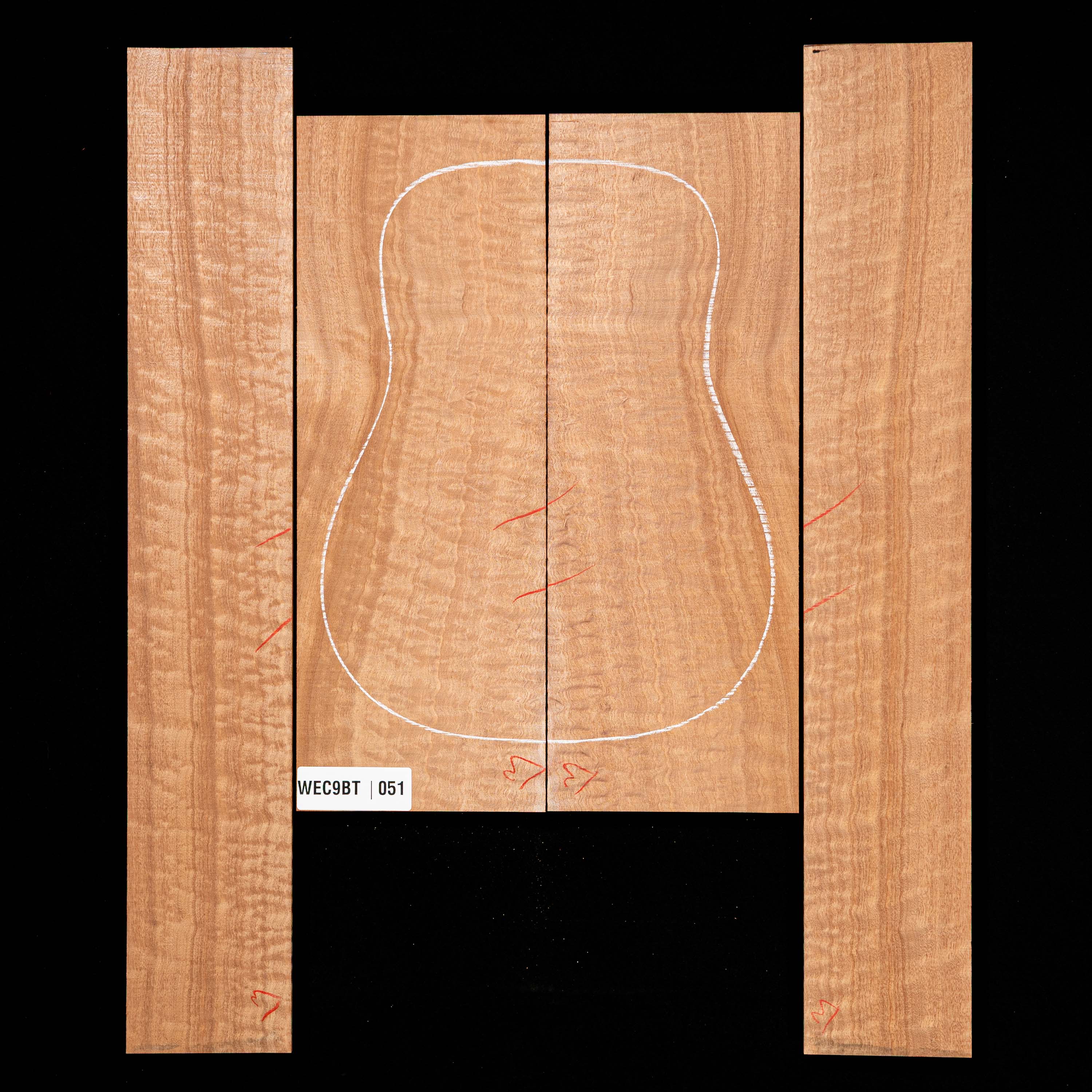Pomelle Sapele Back + Side Set - 051