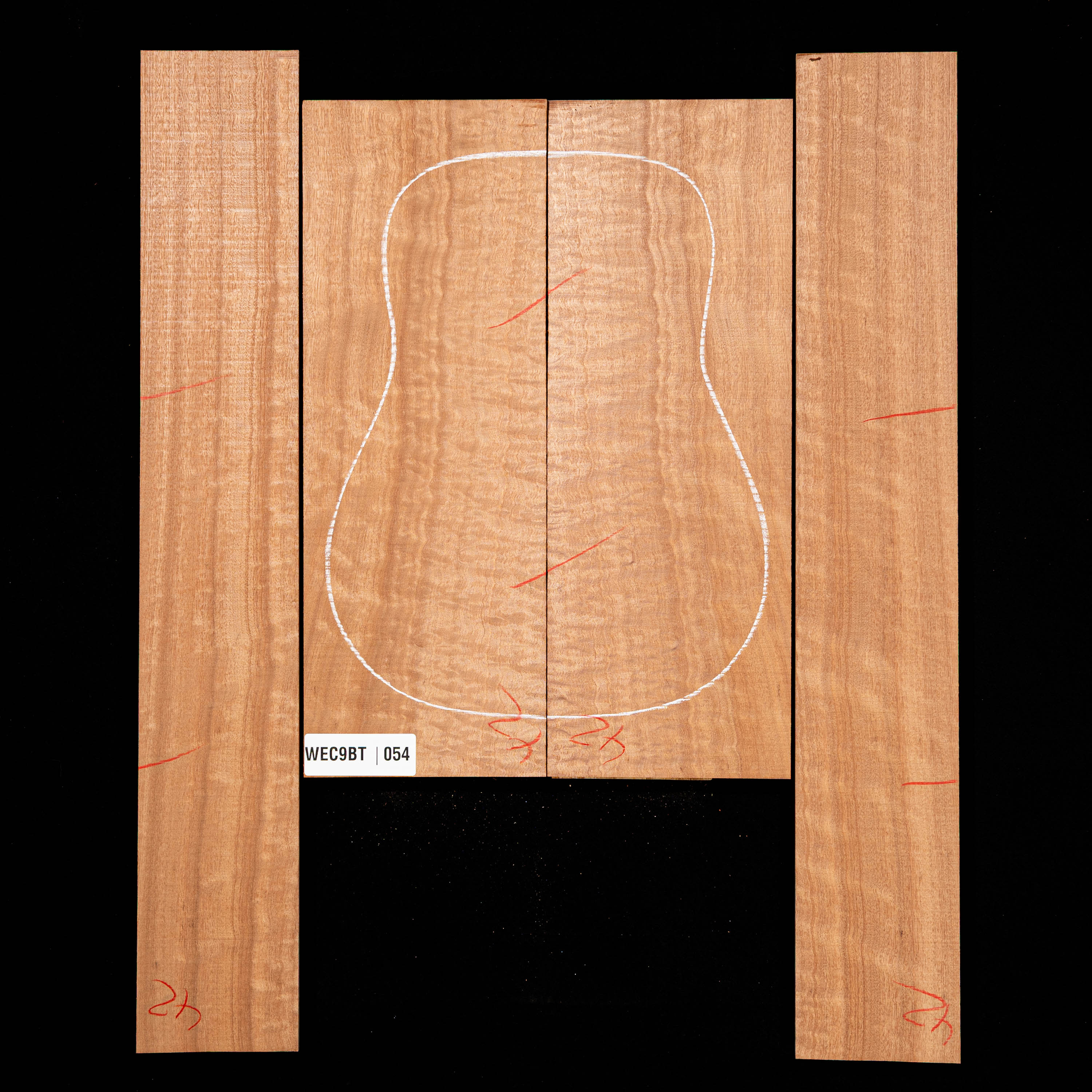 Pomelle Sapele Back + Side Set - 054