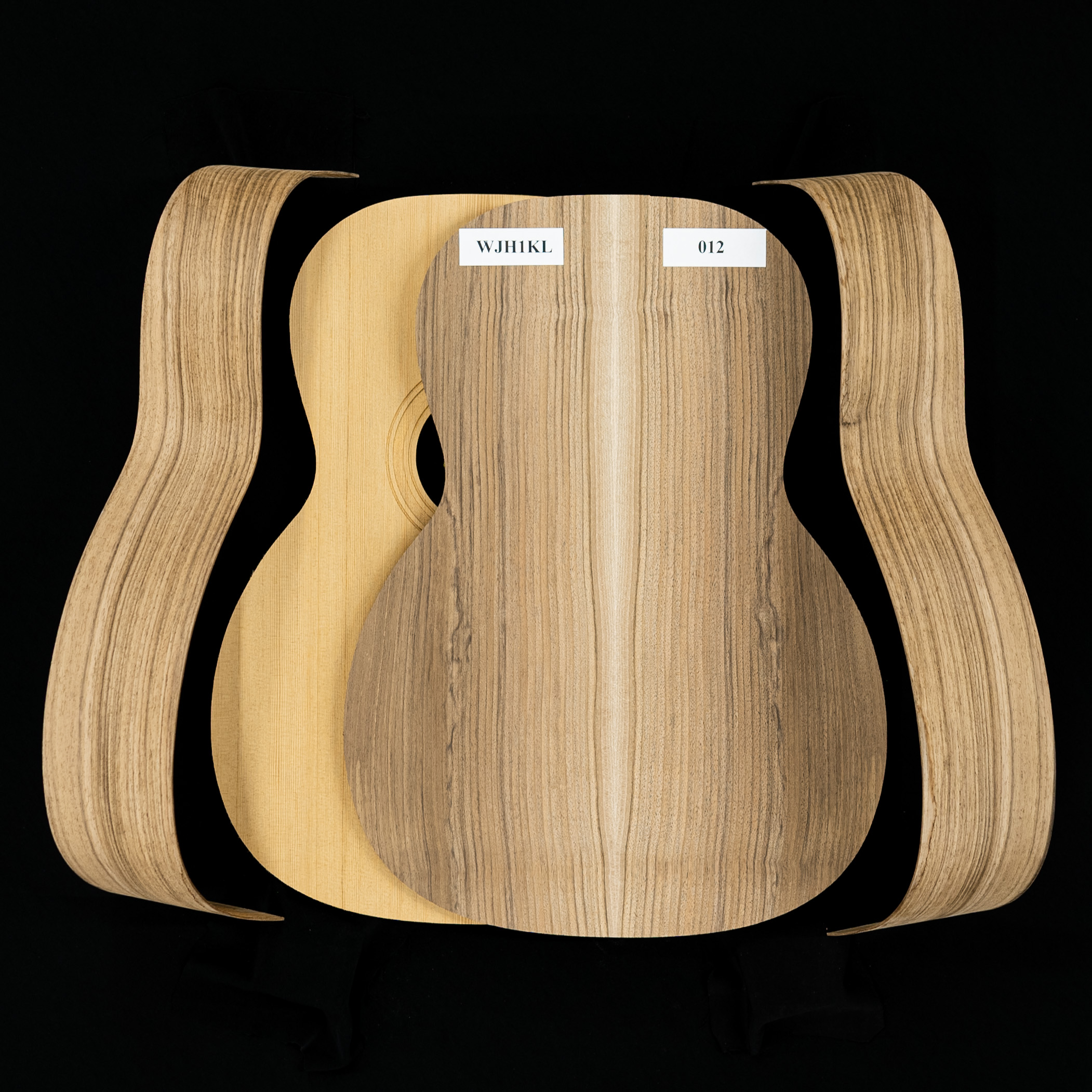 WoodStax Claro Walnut Triple-O Guitar Kit, Bolt-On Neck - 012