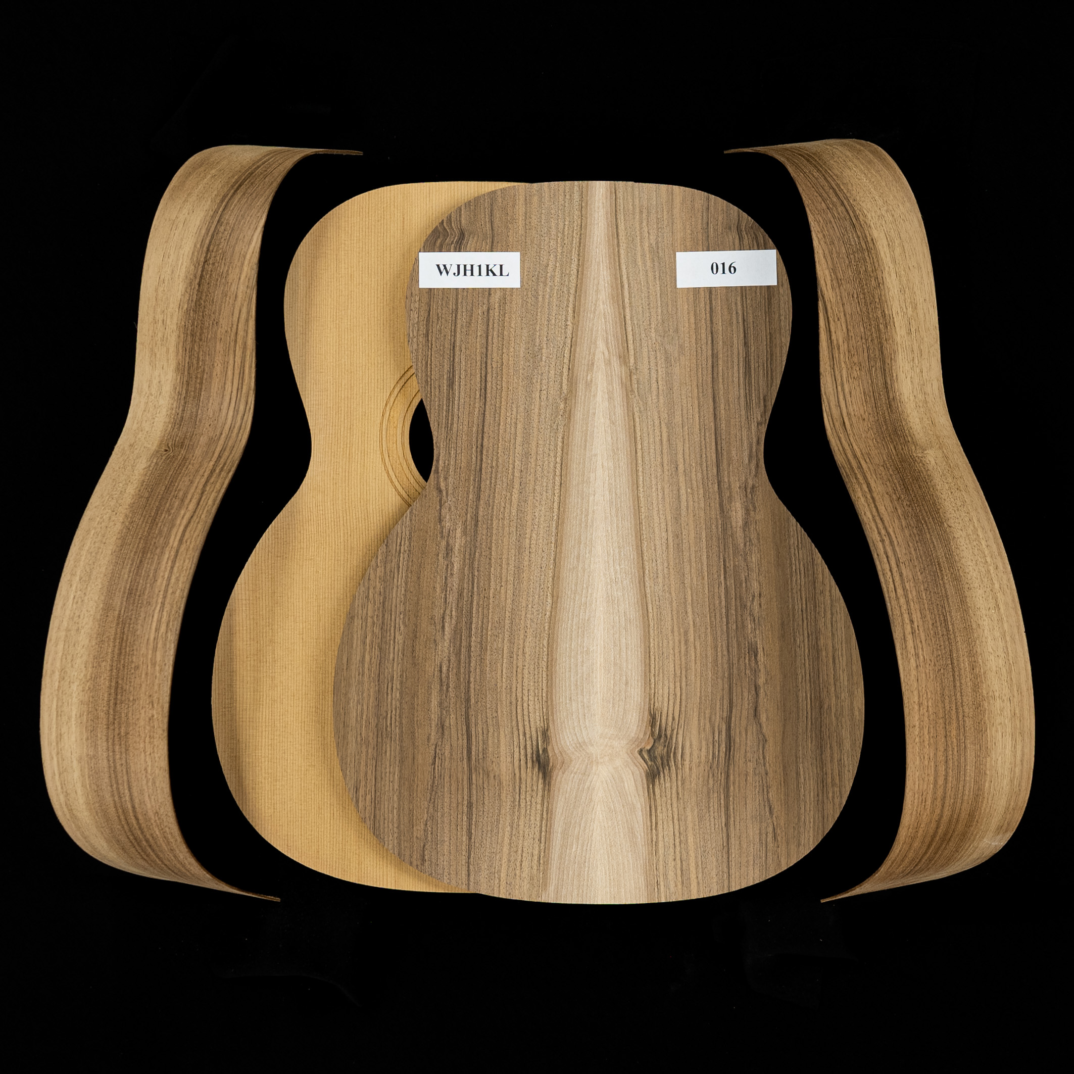 WoodStax Claro Walnut Triple-O Guitar Kit, Bolt-On Neck - 016