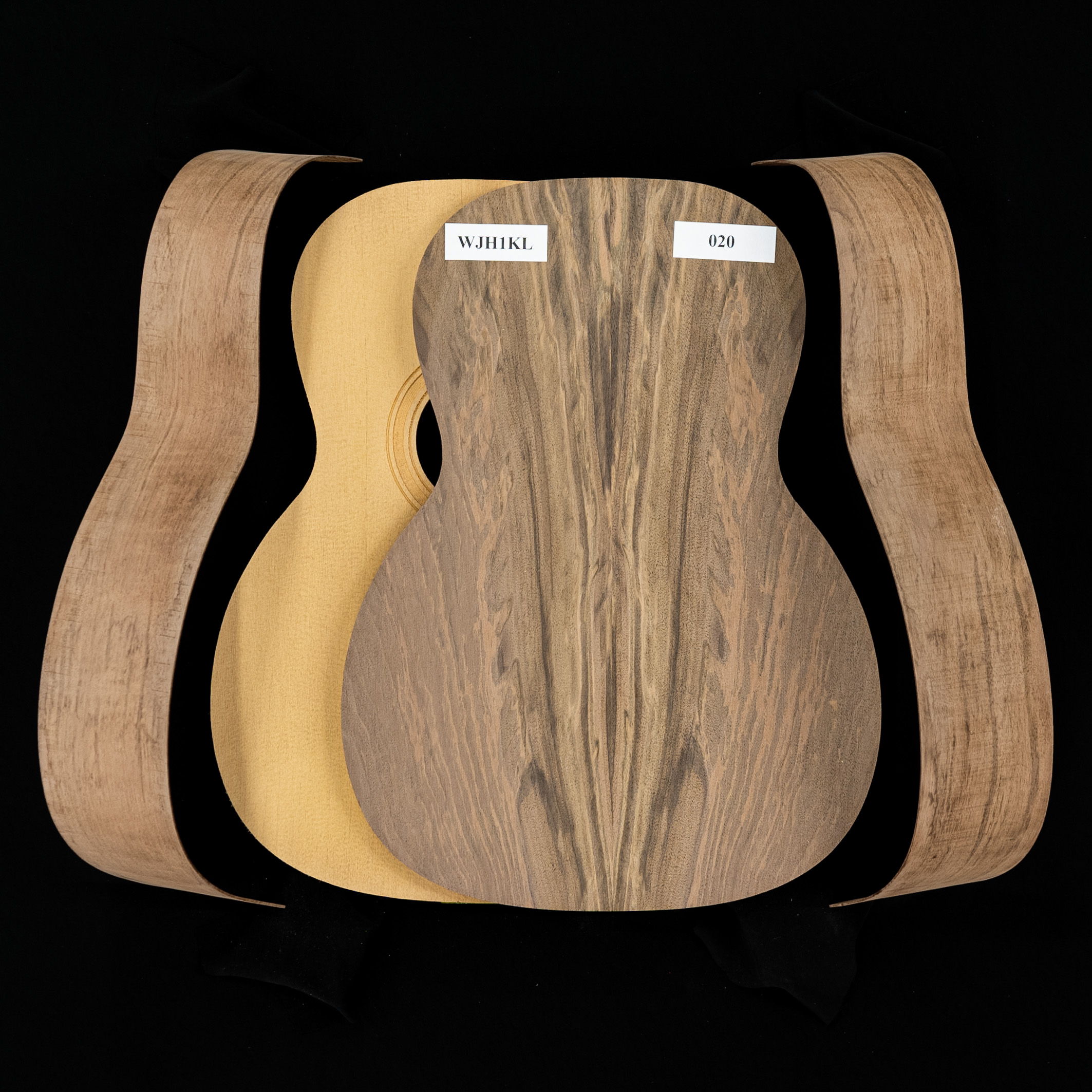 WoodStax Claro Walnut Triple-O Guitar Kit, Bolt-On Neck - 020
