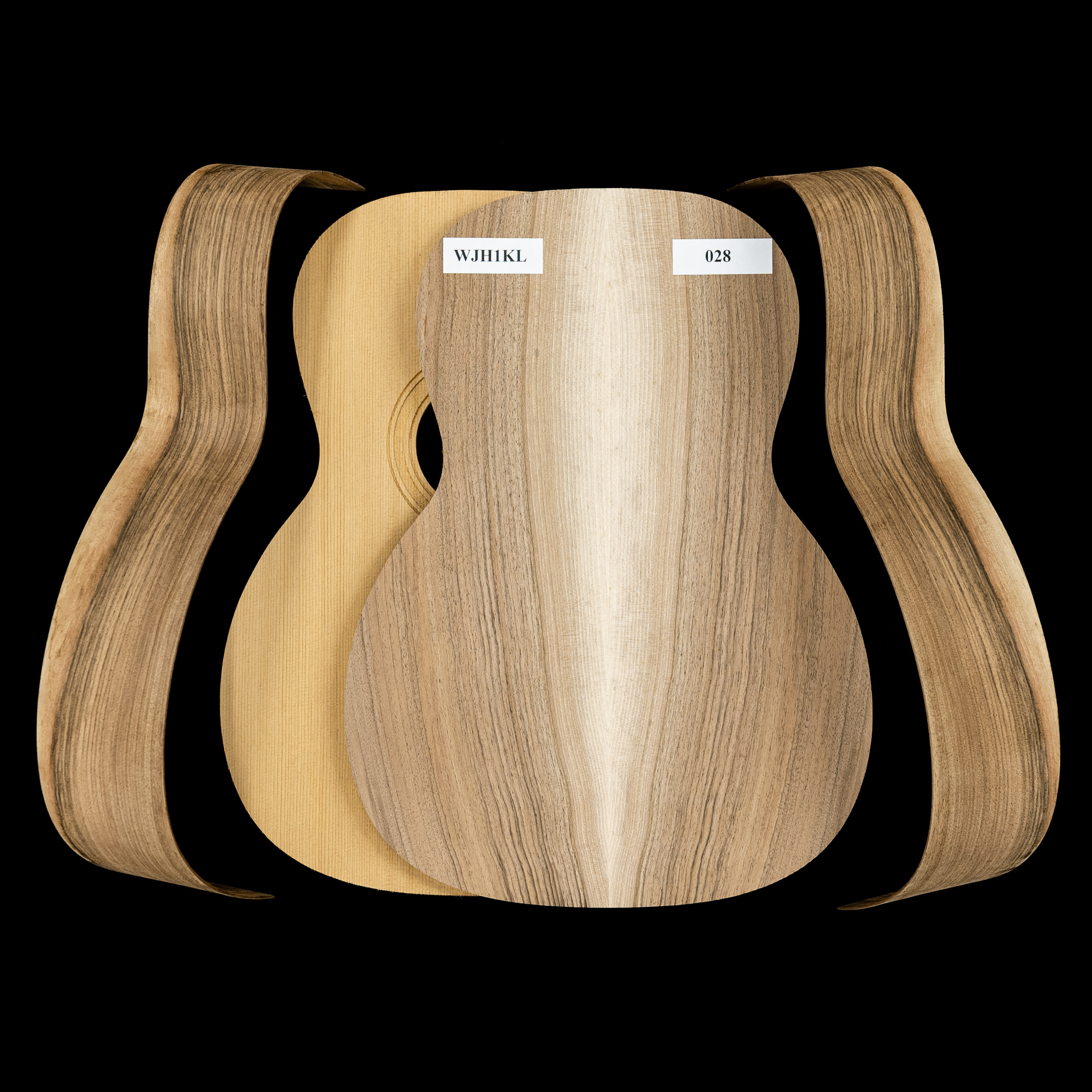 WoodStax Claro Walnut Triple-O Guitar Kit, Bolt-On Neck - 028
