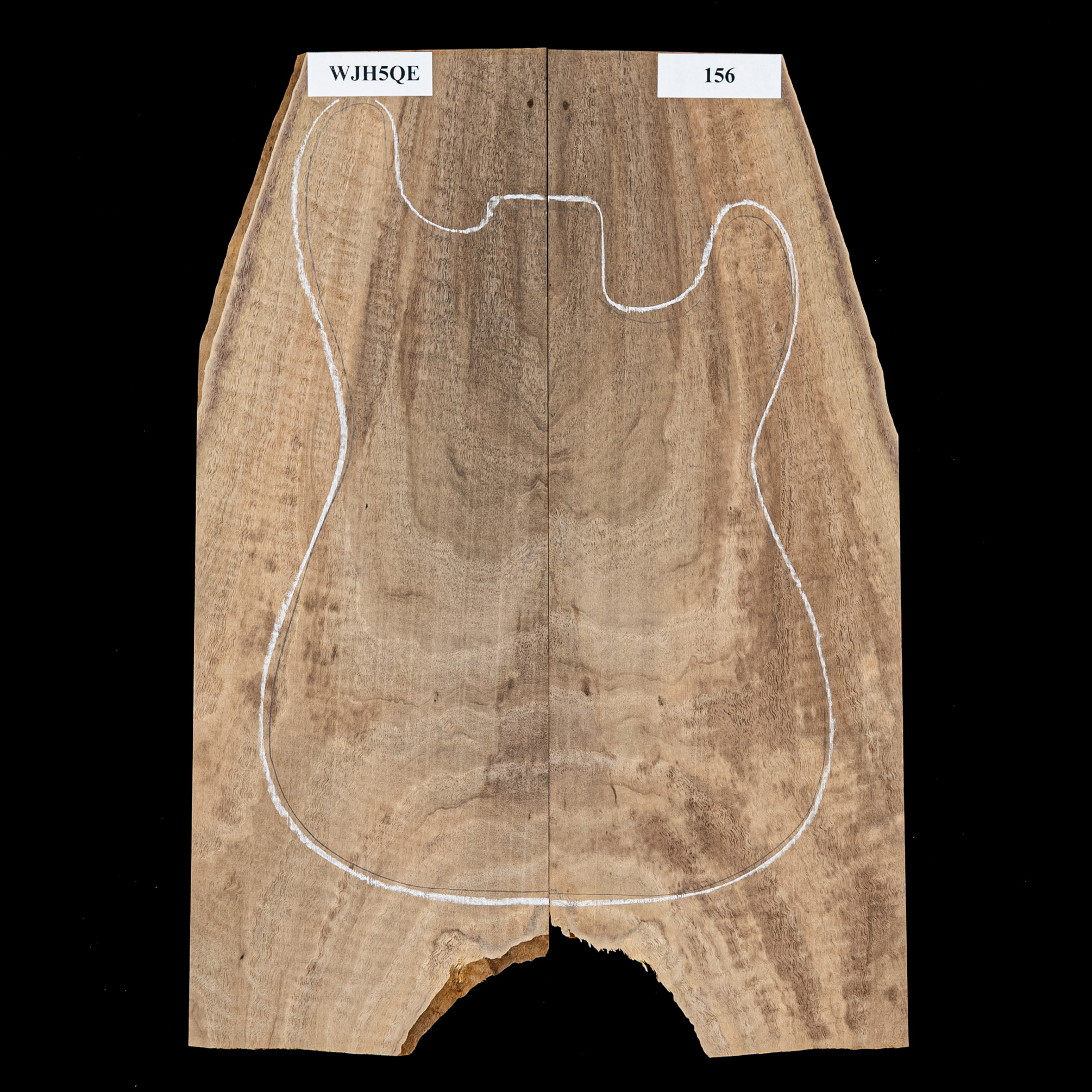 Flame Claro Walnut Laminated Top - 156