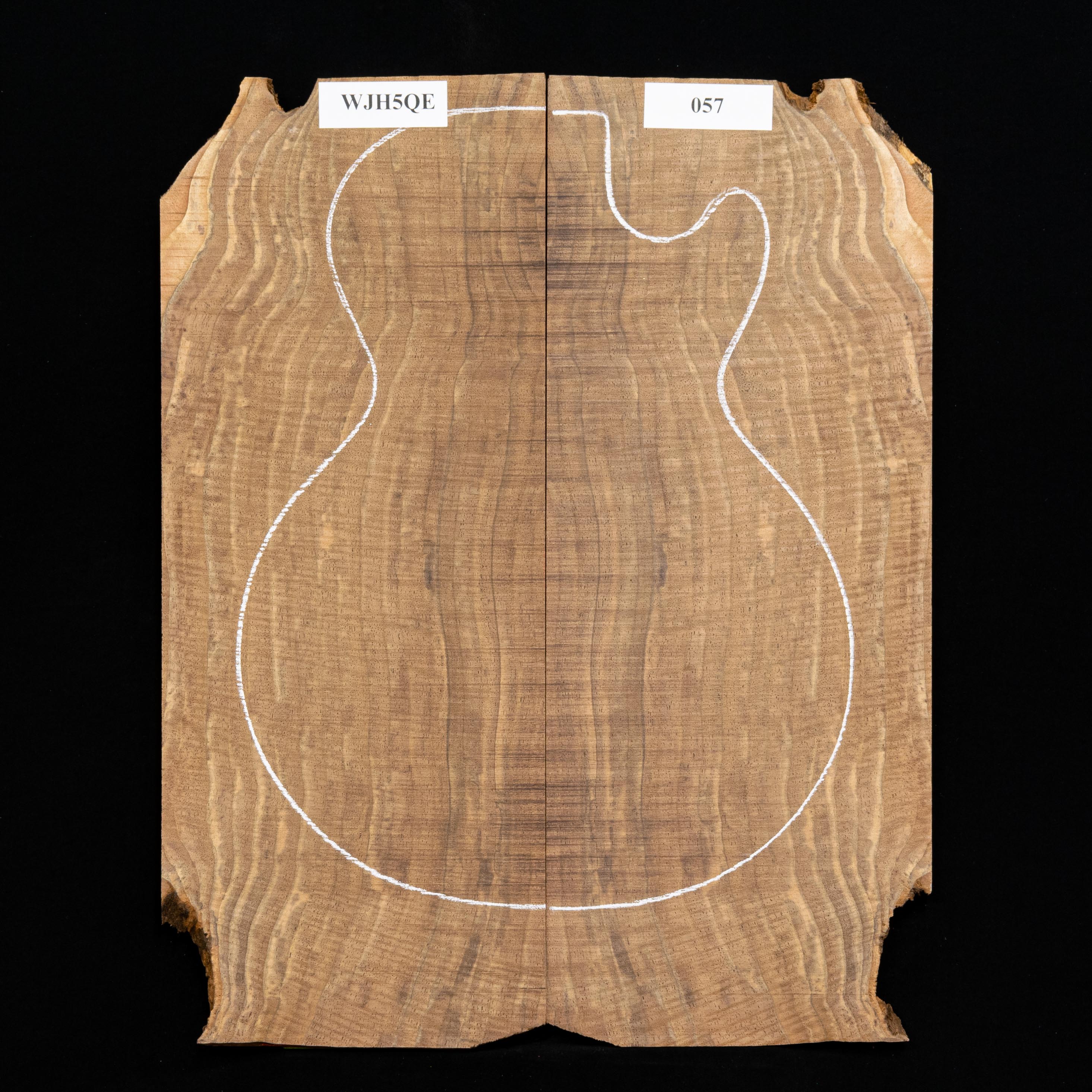 Flame Claro Walnut Laminated Top, Unsanded - 057 - StewMac