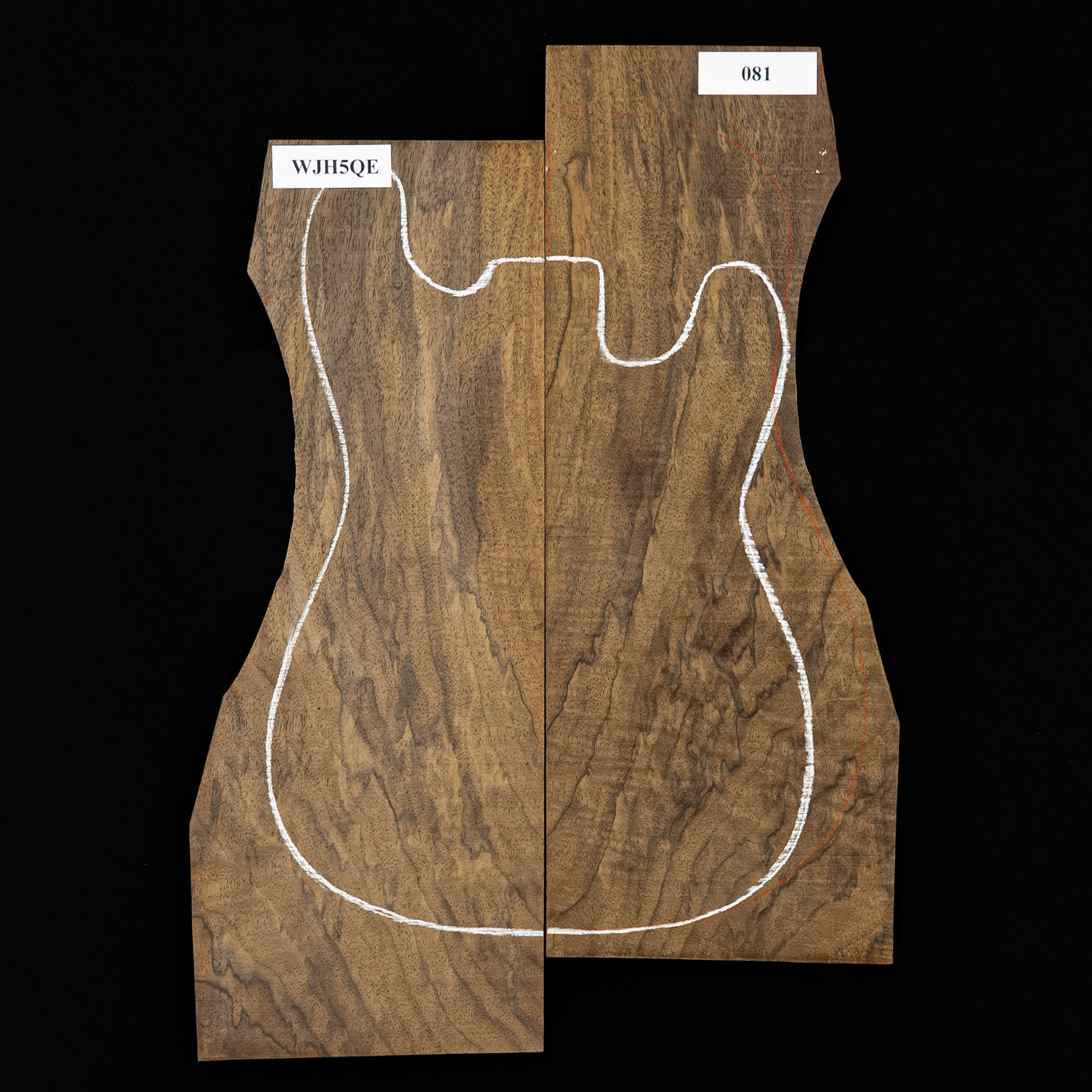 Flame Claro Walnut Laminated Top - 081